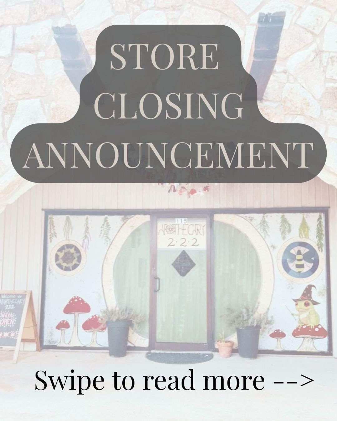 &hearts;️ This isn&rsquo;t goodbye, it&rsquo;s a shift in a direction that will be more conducive to early motherhood. &hearts;️

⏳ Please come stock up on whatever you need before 222&rsquo;s storefront closes Jan 29th. I won&rsquo;t be ordering mor