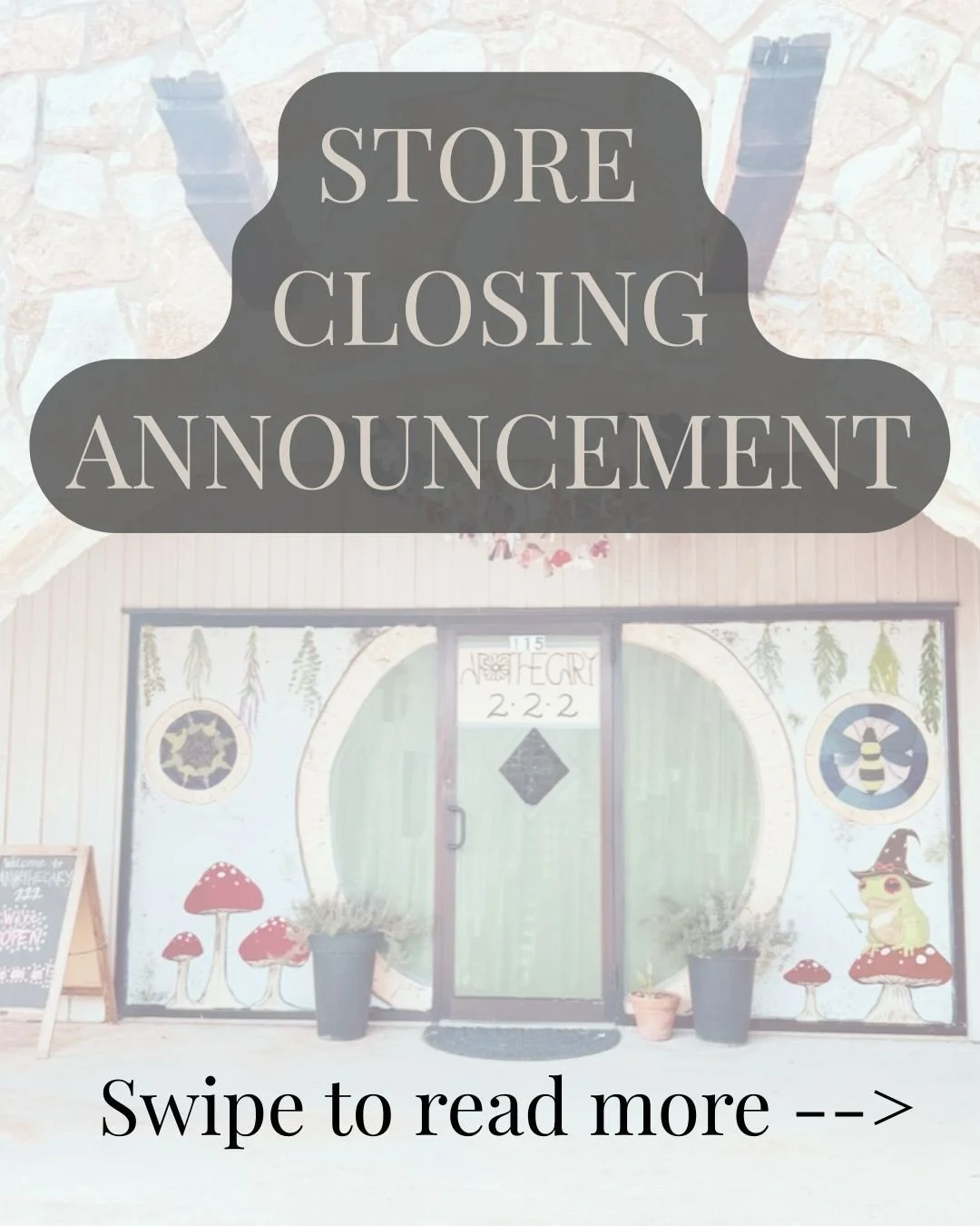 &hearts;️ This isn&rsquo;t goodbye, it&rsquo;s a shift in a direction that will be more conducive to early motherhood. &hearts;️

⏳ Please come stock up on whatever you need before 222&rsquo;s storefront closes Jan 29th. I won&rsquo;t be ordering mor