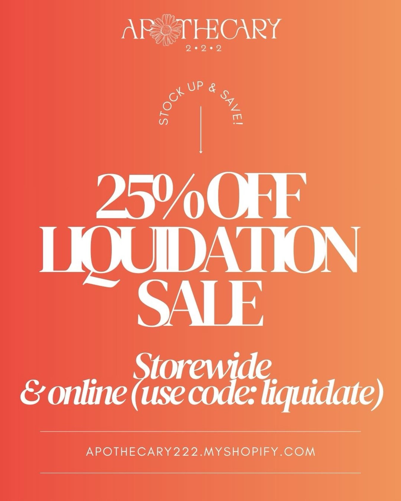 Help me clear out all this inventory while there&rsquo;s still a good selection of all your nontoxic lifestyle essentials!

Shop in person this week Tuesday-Thursday from 10am-3pm and online anytime. Online shoppers use the code LIQUIDATE for 25% off