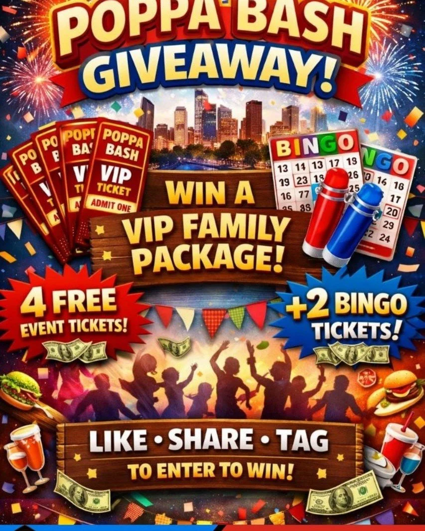 🎉🔥 POPPA BASH 2026 GIVEAWAY 🔥🎉

We&rsquo;re getting ready for Poppa Bash 2026 on April 11, and we want YOU there!!

So let&rsquo;s have some fun with it&hellip; 👇🏽

💥 We&rsquo;re giving away a VIP FAMILY PACKAGE 💥 
✔️ 4 FREE tickets to Poppa 