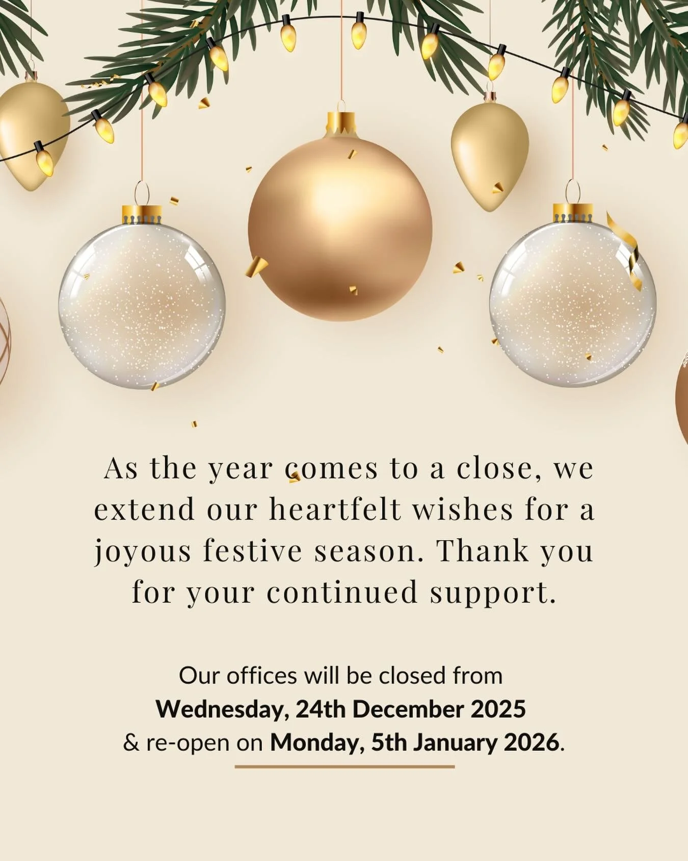 Wishing everyone a safe Christmas and a Happy New Year 💛 

We look forward to seeing everyone in 2026!!