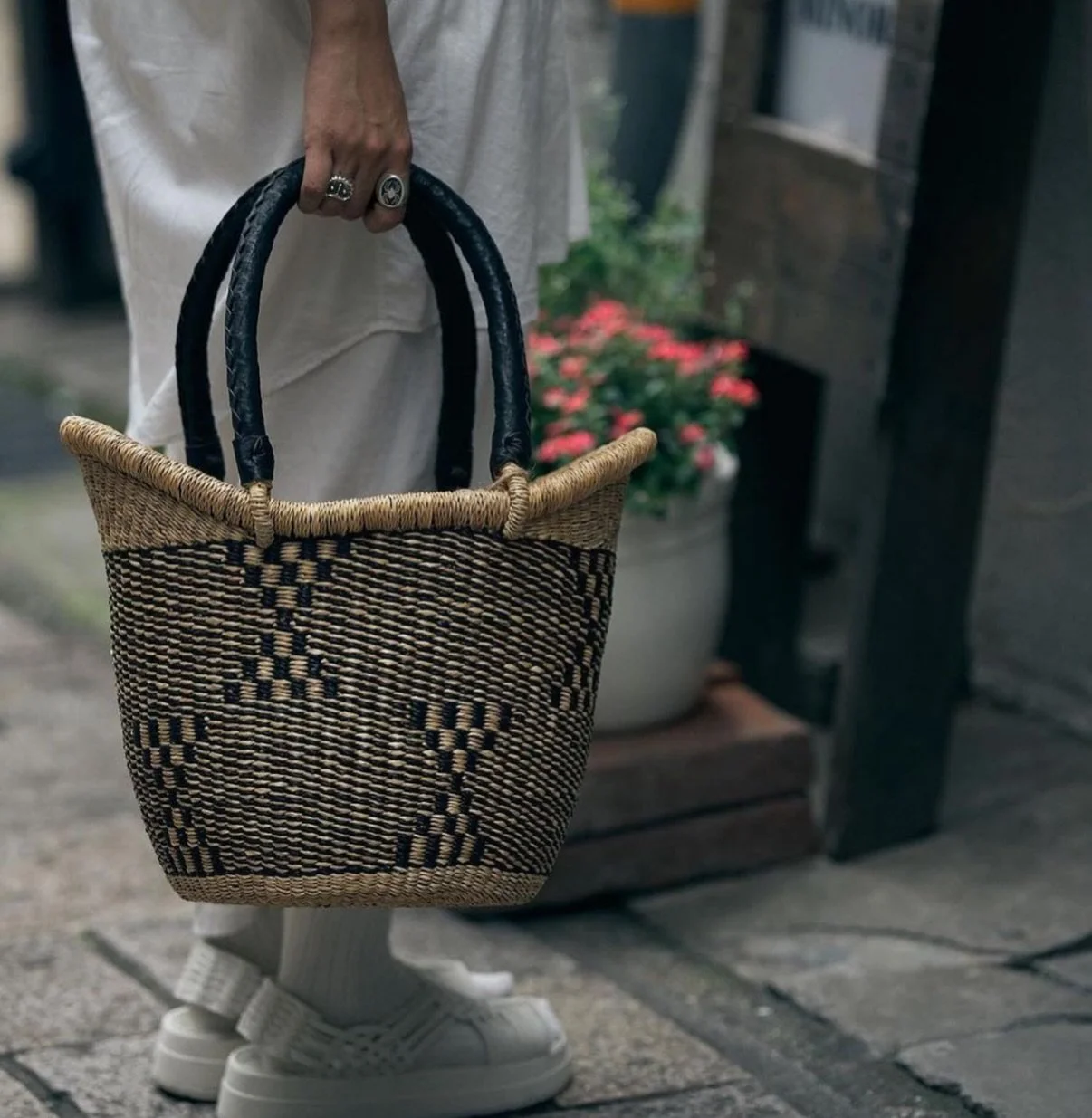 We love a piece that&rsquo;s beautiful and meaningful.
This basket is handwoven in Ghana by incredibly skilled artisans using traditional techniques that have been passed down for generations. The shape, the texture, the craftsmanship &mdash; everyth