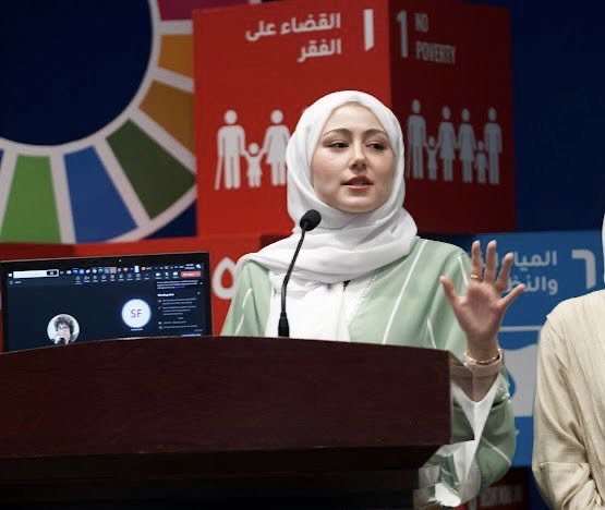 Ms. Hend Moughrabiah at the UN in SA.jpeg