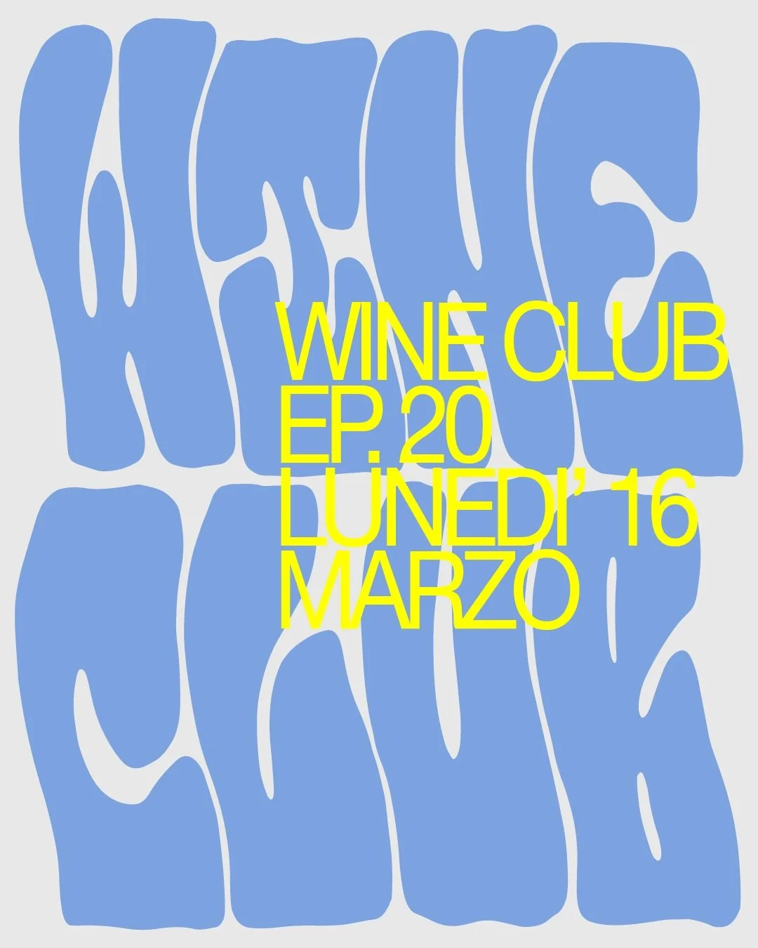 WINE CLUB / EP.20 

New tasting, same rules, playful Wine Club

Lun 16 marzo
Ore 20.00
Solo su prenotazione
DM / 0331 317151

ENJOY YOUR F**KING GLASS