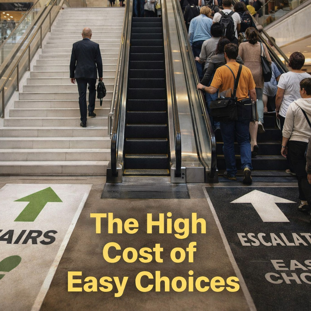 You already know which one is better - the high cost of easy choices