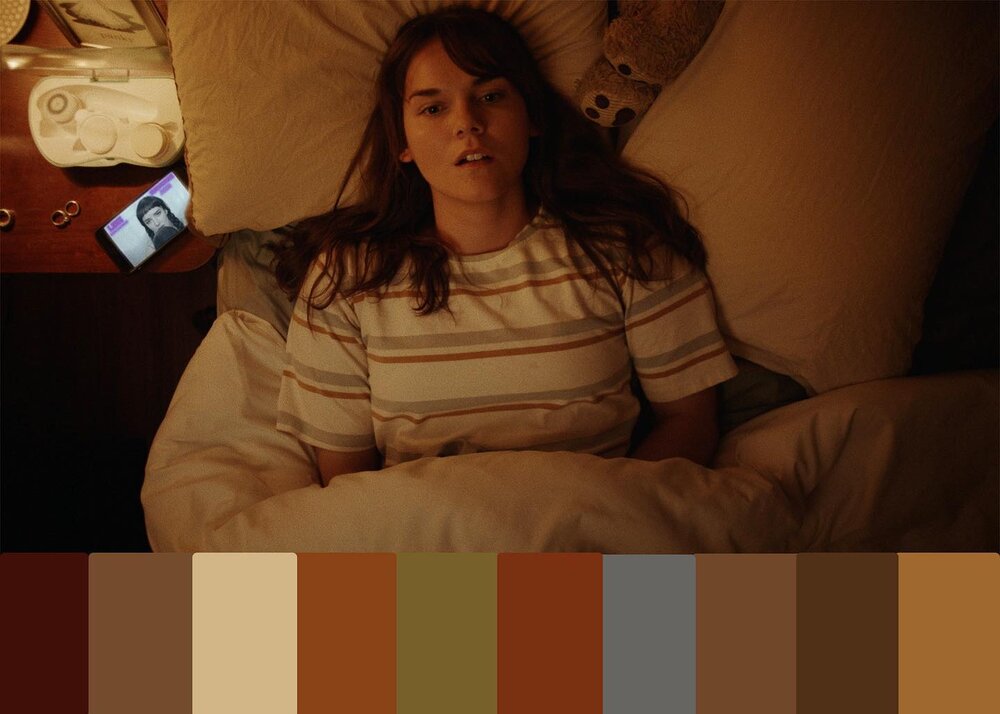 A still and color palette from one of @thebobbilliams episodes of @backslidersshow. 

Written, directed, produced by and starring @keyleemakes and myself. 

Cinematography and color correction by: @d4ndr01d 

Final episodes of this series will be rel