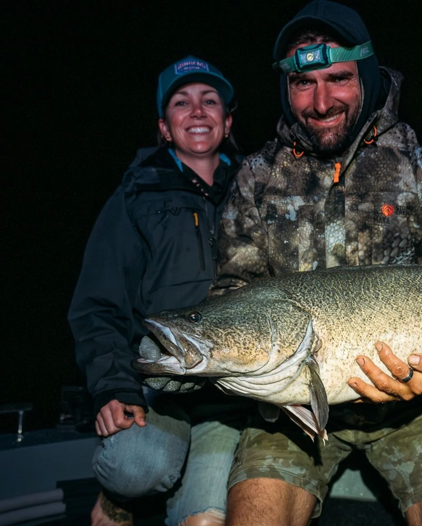 First-time cod mission for Clint and Amy and after what felt like a lifetime of suspense, BOOM - game on! A cracking 95cm beauty hit the deck, followed by one just a smidge bigger than the lure! 

Big props to these legends for putting in the hard ya