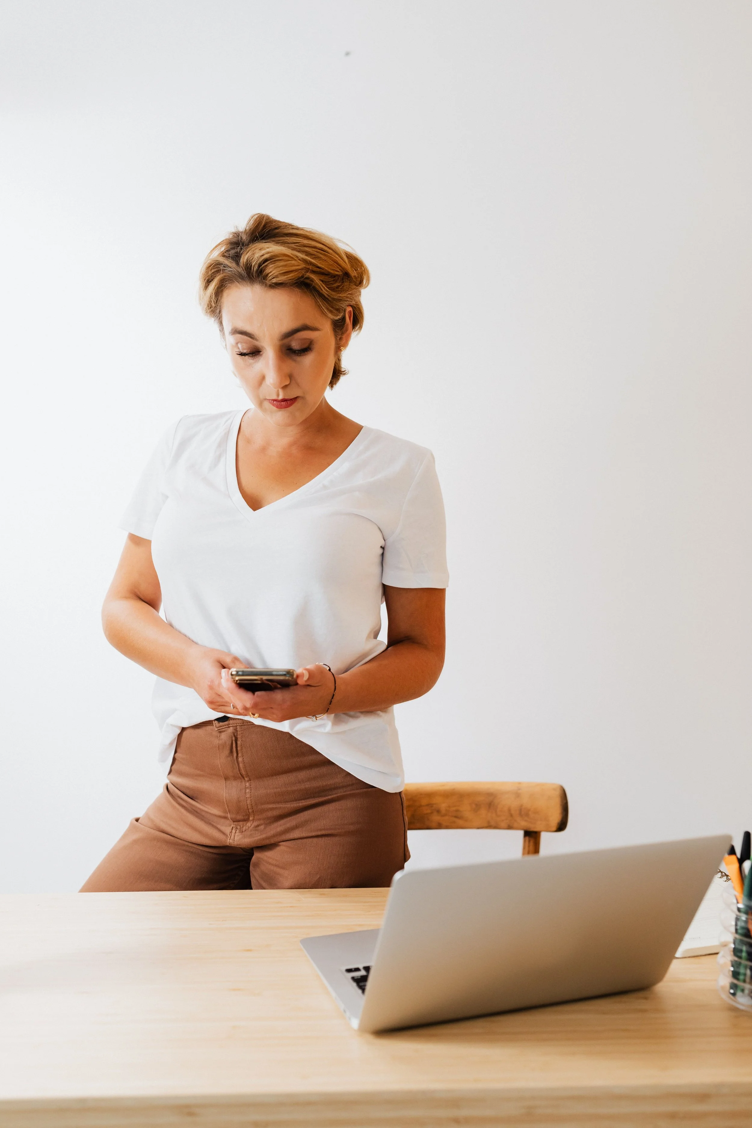Therapy client recognizing herself in positioned website copy that speaks to her specific experience