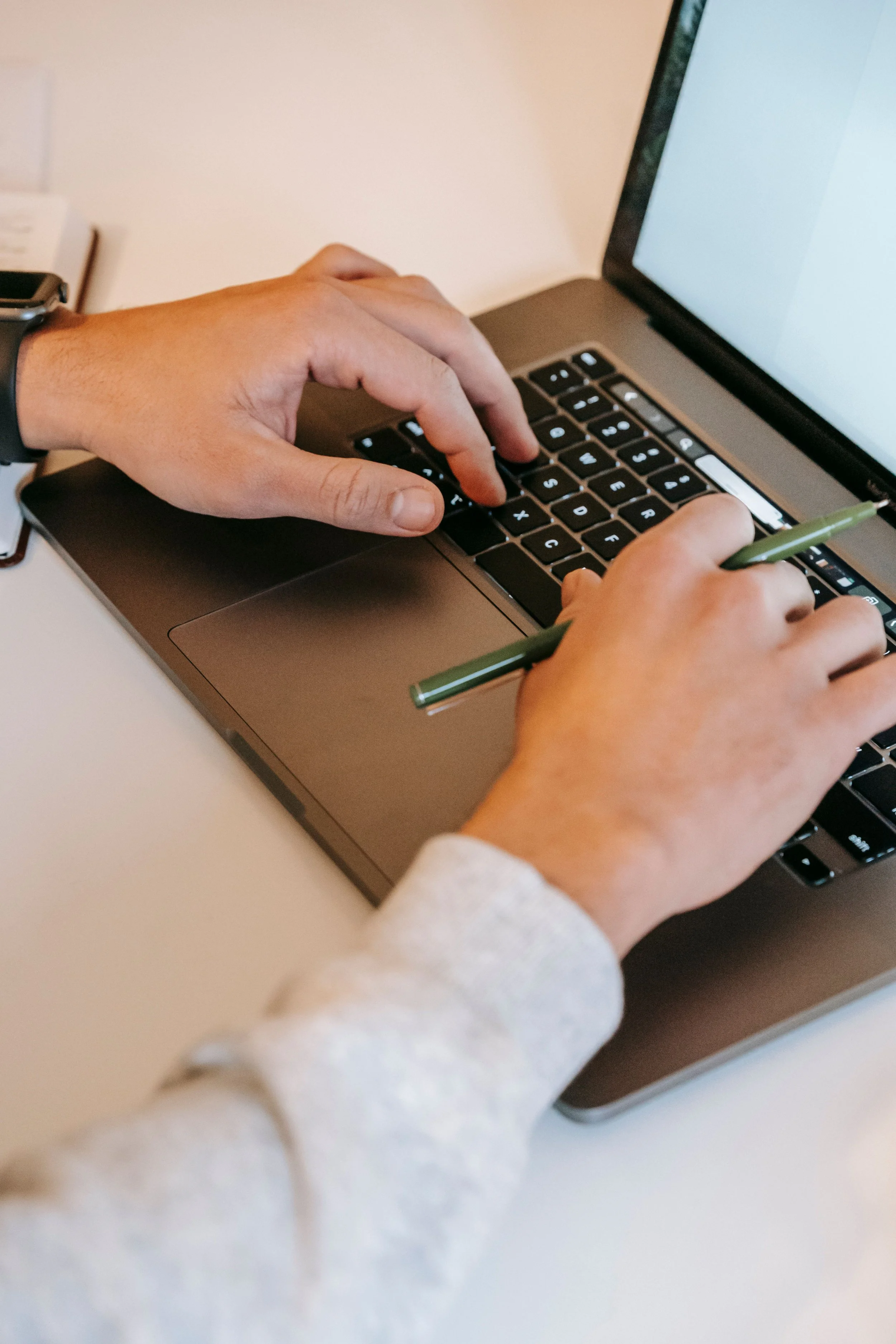Therapist writing website copy that speaks directly to her ideal client's experience rather than using clinical descriptions