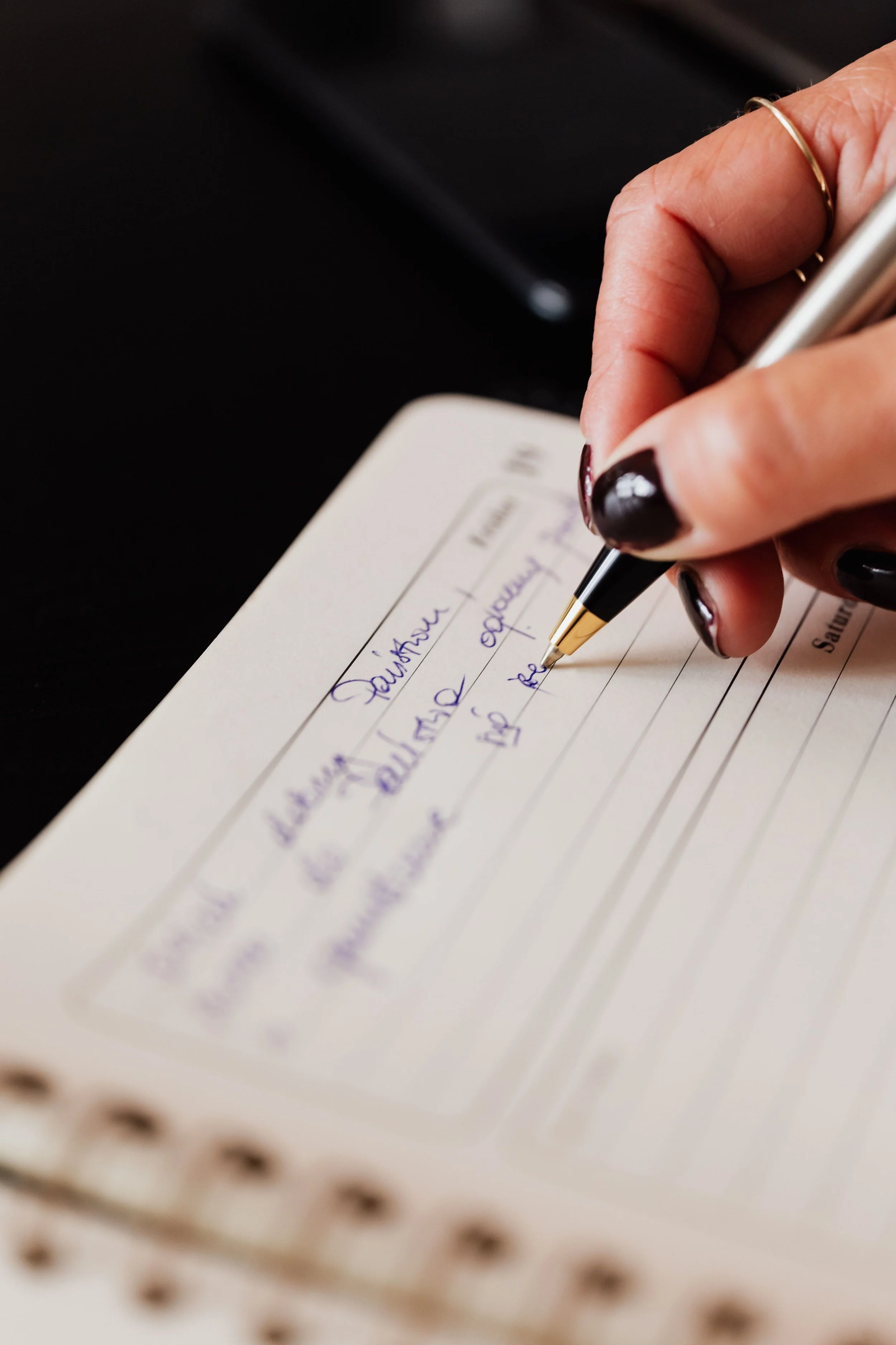 Therapist maintaining her authentic voice and clinical perspective when using AI tools for marketing content