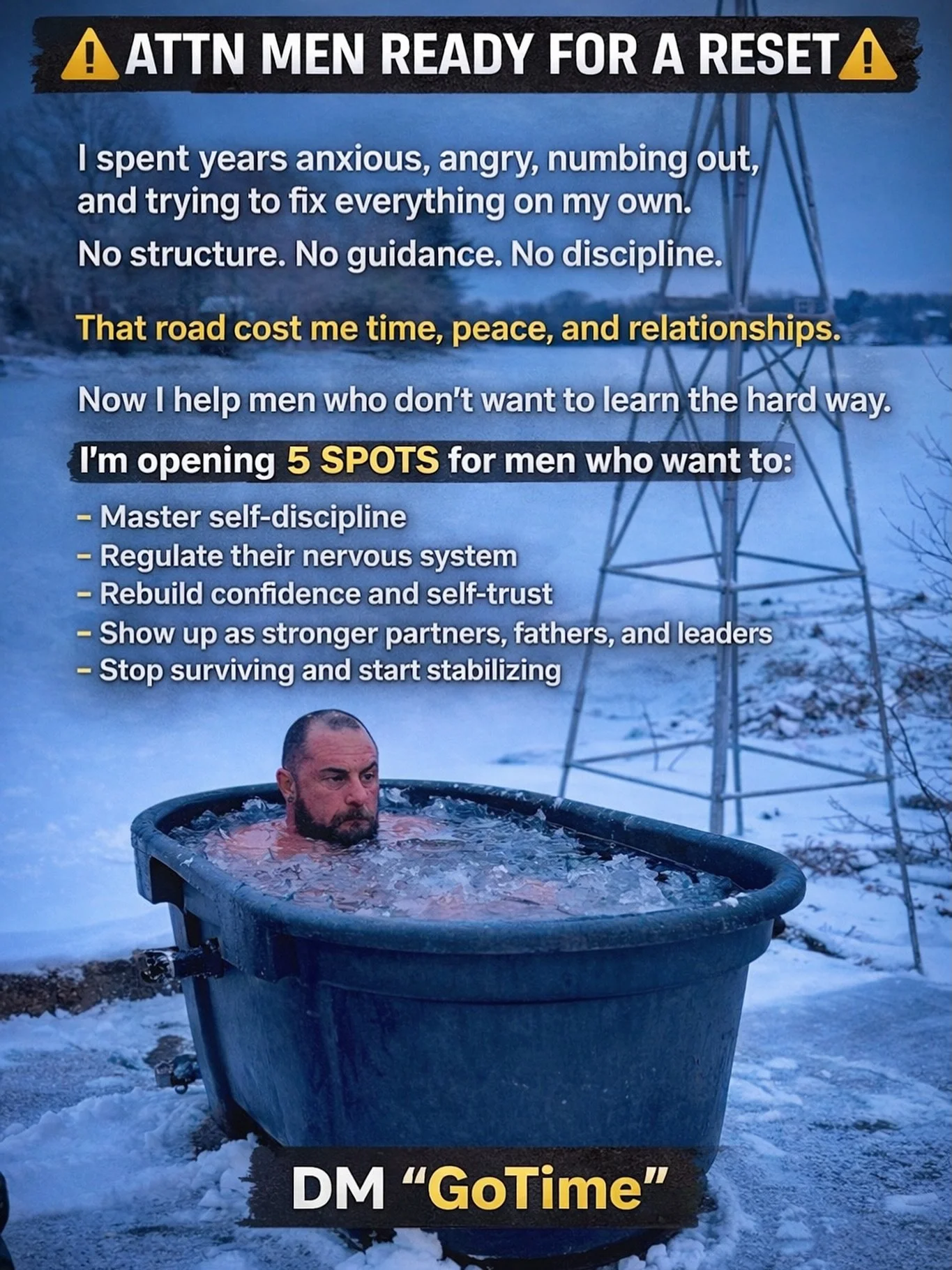 Most men don&rsquo;t lack strength.
They lack regulation.

I spent years anxious, angry, numbing out, and trying to fix everything on my own.
No structure.
No guidance.
No discipline.

I thought pushing harder would save me.
It didn&rsquo;t.

What ac