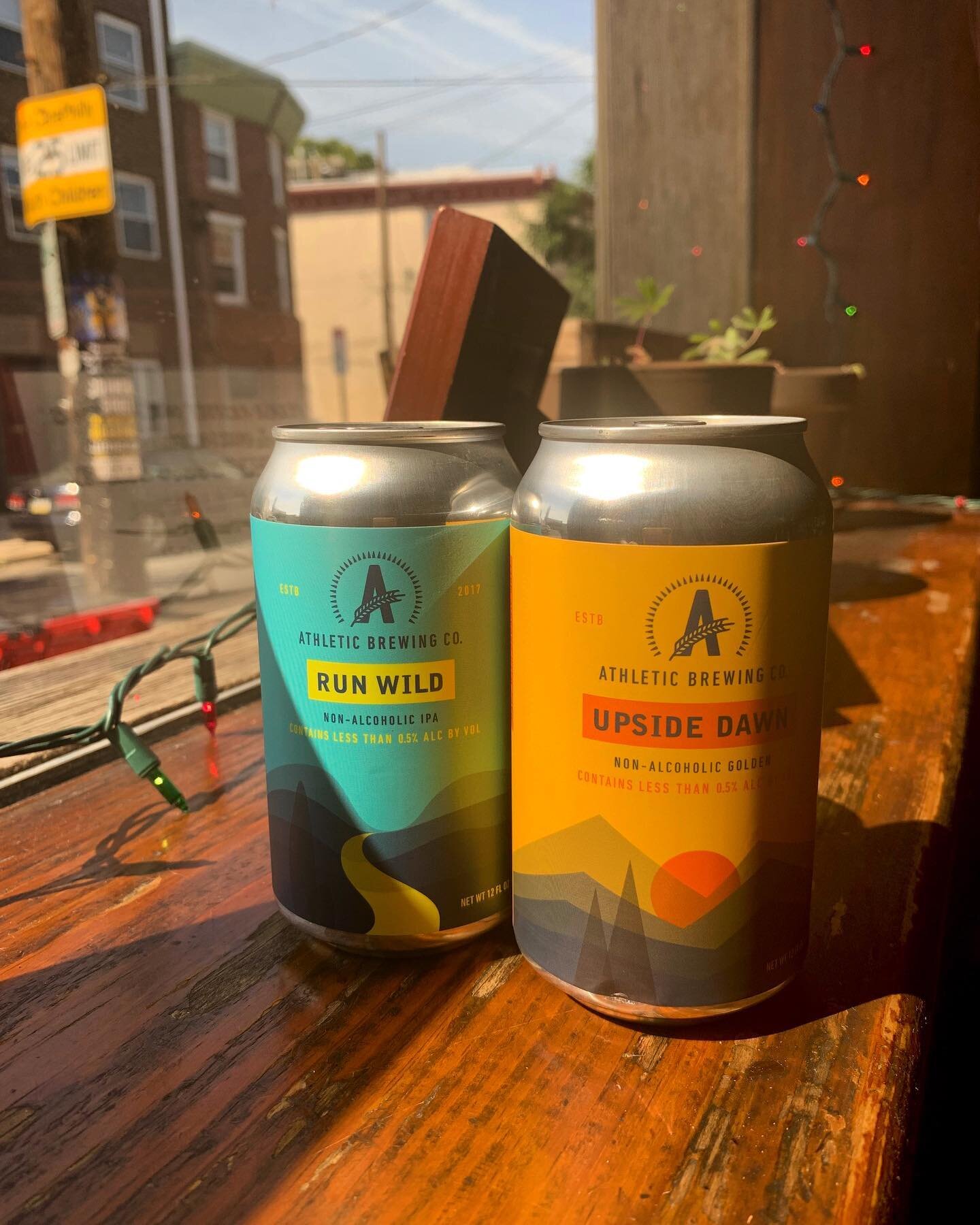 ☀️Here&rsquo;s something for your #sobersummer! We now have @athleticbrewing Run Wild IPA and Upside Dawn Golden ale...zero alcohol, zero FOMO. Cheers! 🍻#royaltavern #eastpassyunk #queenvillage #nonalcoholicbeer #lowproof #lowabv