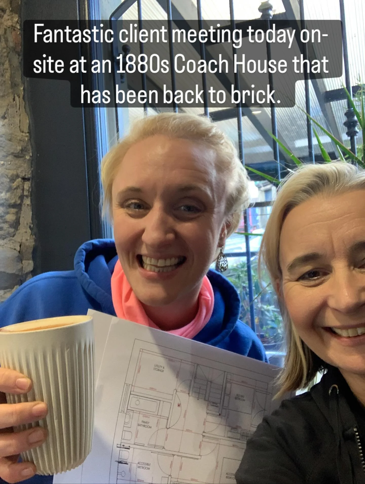 Had a fantastic client progress meeting today on-site, with the ever-energetic Kate from @aviora_homes 😊 💫🌟
It’s a 3 storey Coach House, built in the 1880s, in West Yorkshire. Beautiful York stone! Lots of the original roof timbers have bee