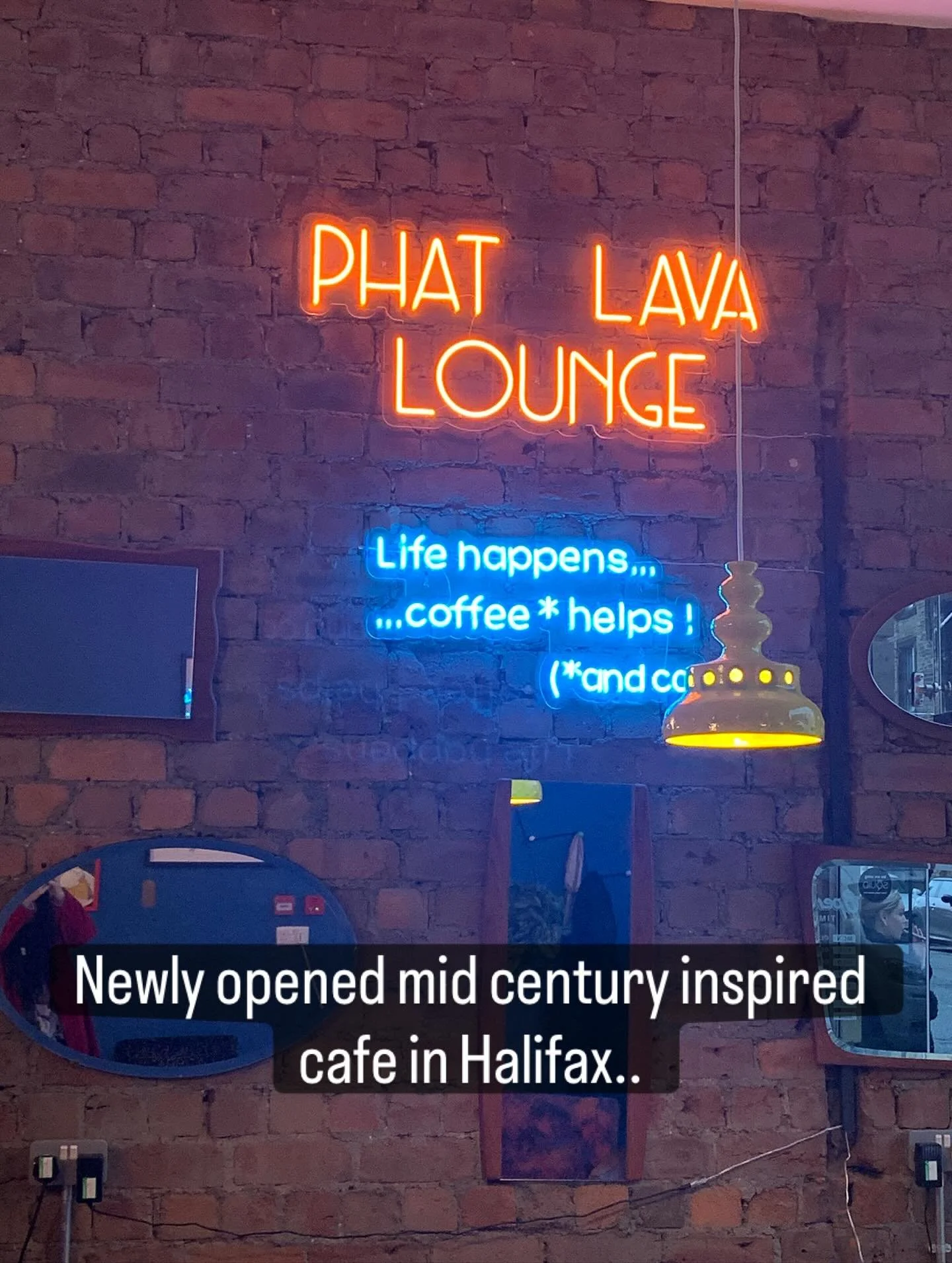 Be transported back to the 1960s &amp; 70s at the Phat Lava Lounge in Halifax! 🪩🕺

Recently opened, and serving delicious coffees and meals.  Find the Lounge just opposite the top of the Westgate. 

Personally I went to check out the mid century vi