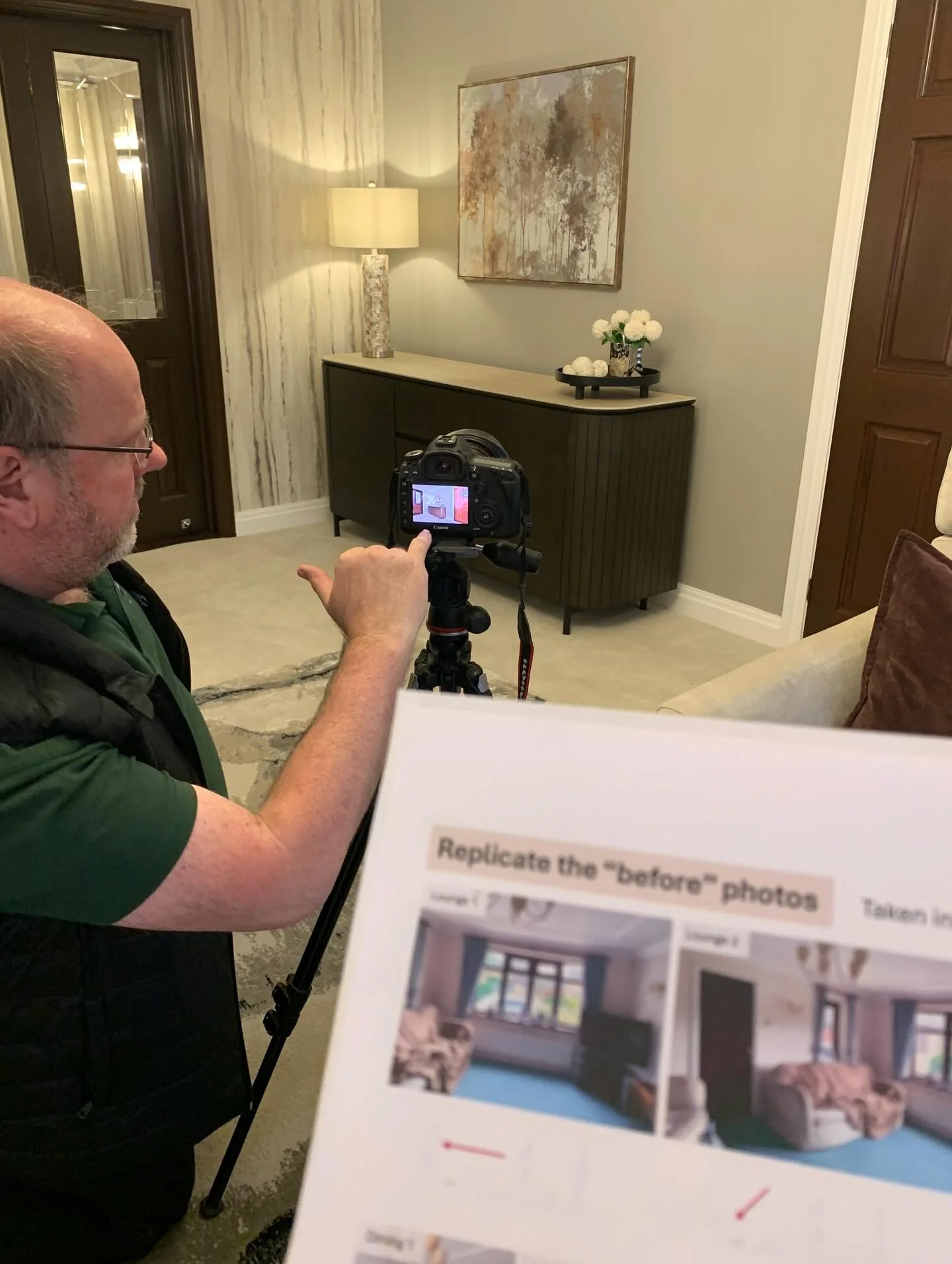 A tiny &lsquo;Behind the scenes&rsquo; sneak peek into a completed project. 

I&rsquo;m excited to be nearly ready to reveal to you a beautiful, timeless &amp; luxury lounge &amp; dining room for a kind client in Leeds who happily let us photograph t