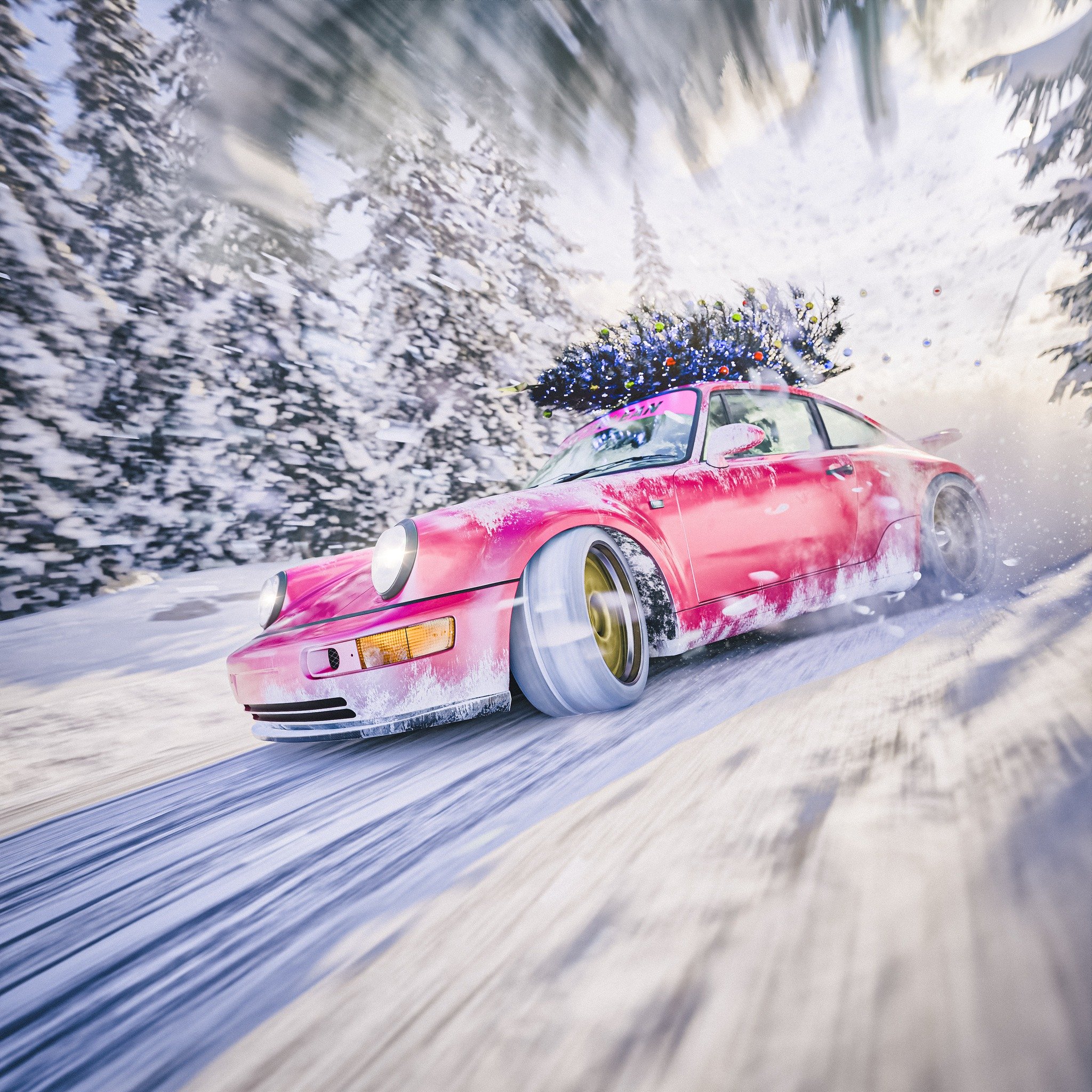 Wanted to wish a merry christmas to my friends, followers, clients and all!

And as a bit of 3D rendering practice, I made two &quot;christmas cards&quot;, of a Rubystone Red Porsche 964 :)

#porsche #porsche964 #rubystonered #porsche911 #964turbo #9
