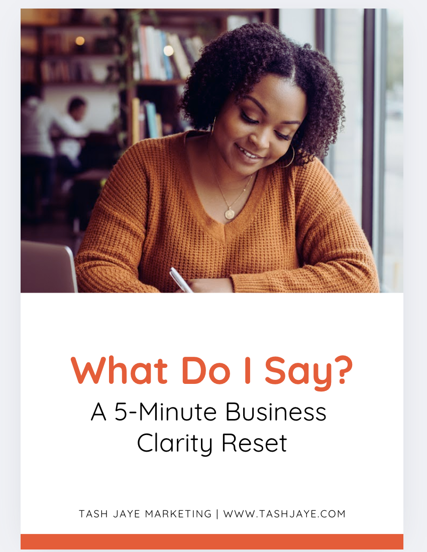 'What Do I Say?' A 5-Minute Business  Clarity Reset