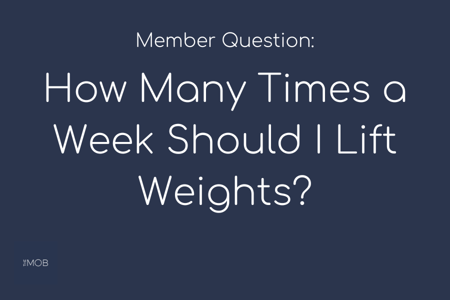 Member Question: “How many times a week should I lift weights?”