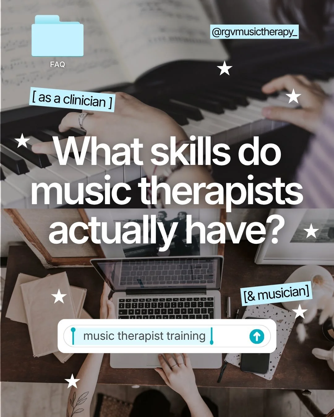 Music therapists are clinicians and musicians 🎶🧠

One of the things that makes music therapy distinct is the integration of two areas of specialized training: clinical practice and music 👩🏻&zwj;🎓

This distinction matters when we collaborate wit
