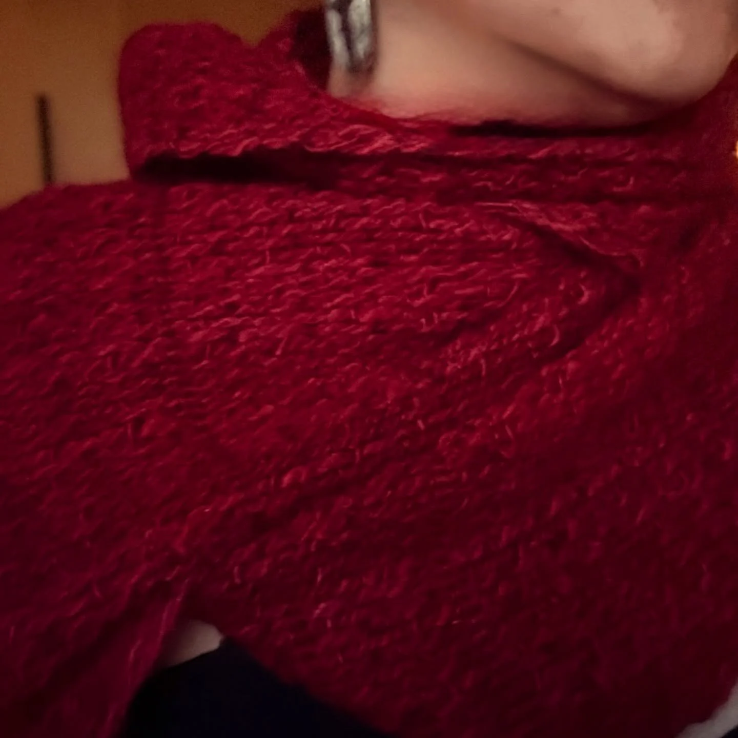 Some colors you choose, and some colors choose you. There&rsquo;s something about cochineal on hand spun alpaca that produces a red you can&rsquo;t look away from. Added wool boucle and mohair for just enough texture hiding beneath the surface, and t