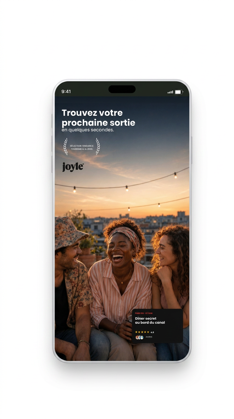 Aperçu de l’application Joyle sur iPhone