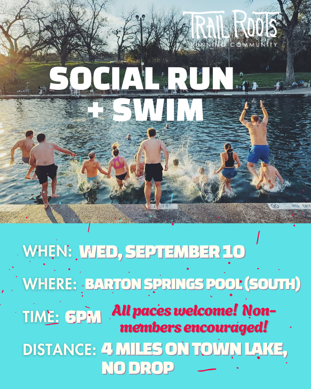 Monthly Social Run from Barton Springs Pool