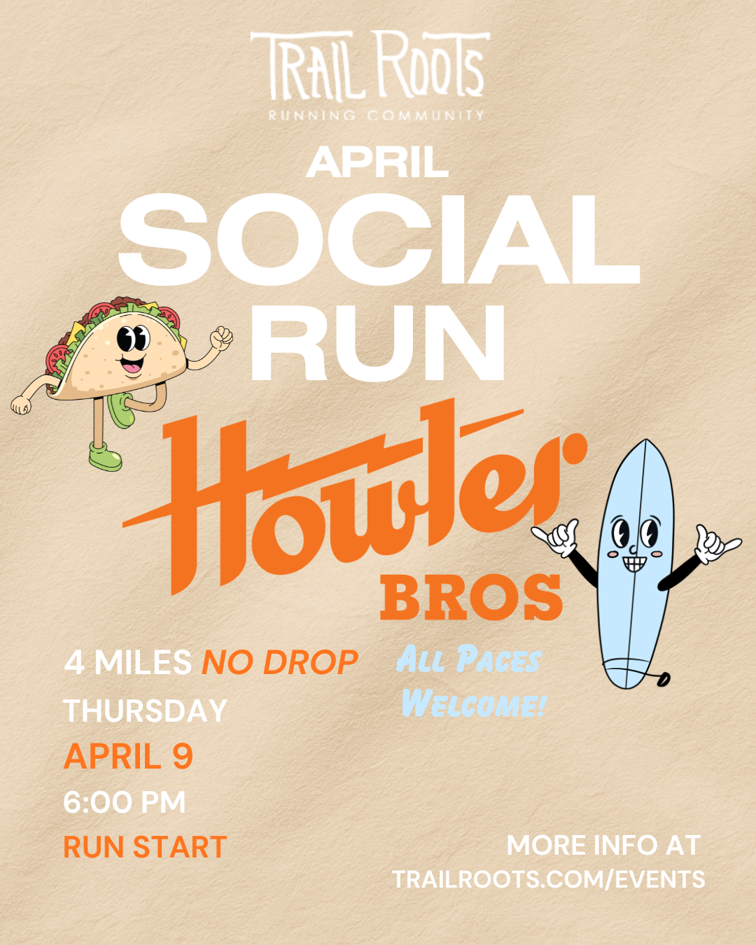 Monthly Social Run (Howler Brothers West Lynn)