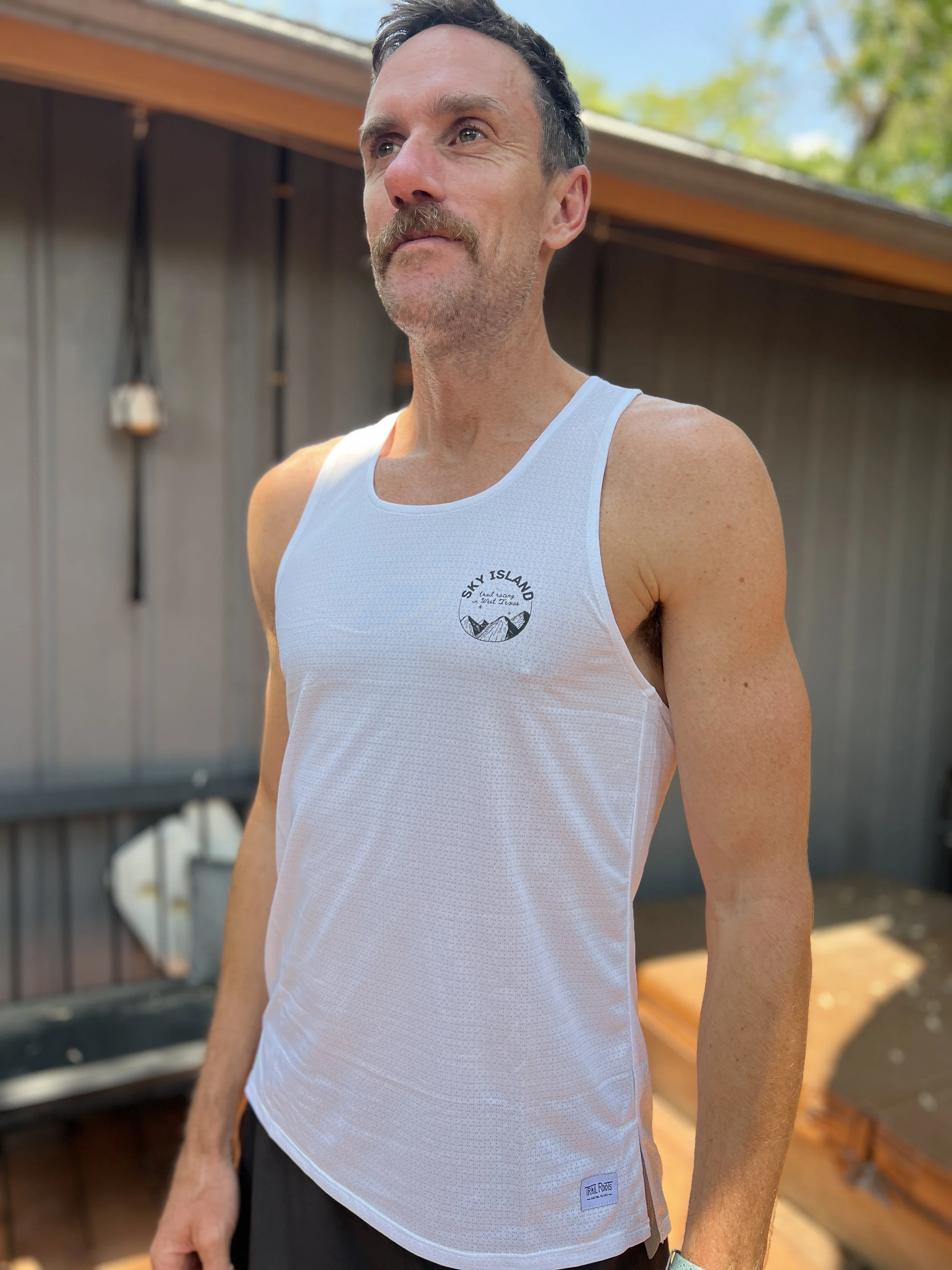 Men's Sky Island Eco Tech Tank - White