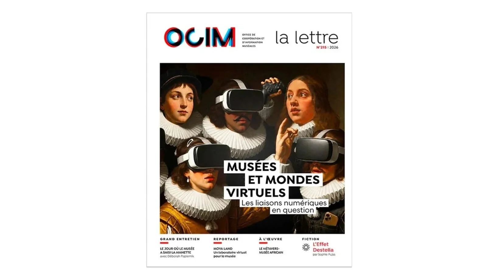 OCIM Journal Cover showing People from 16th-Century Dutch paintings wearing contemporary VR headsets