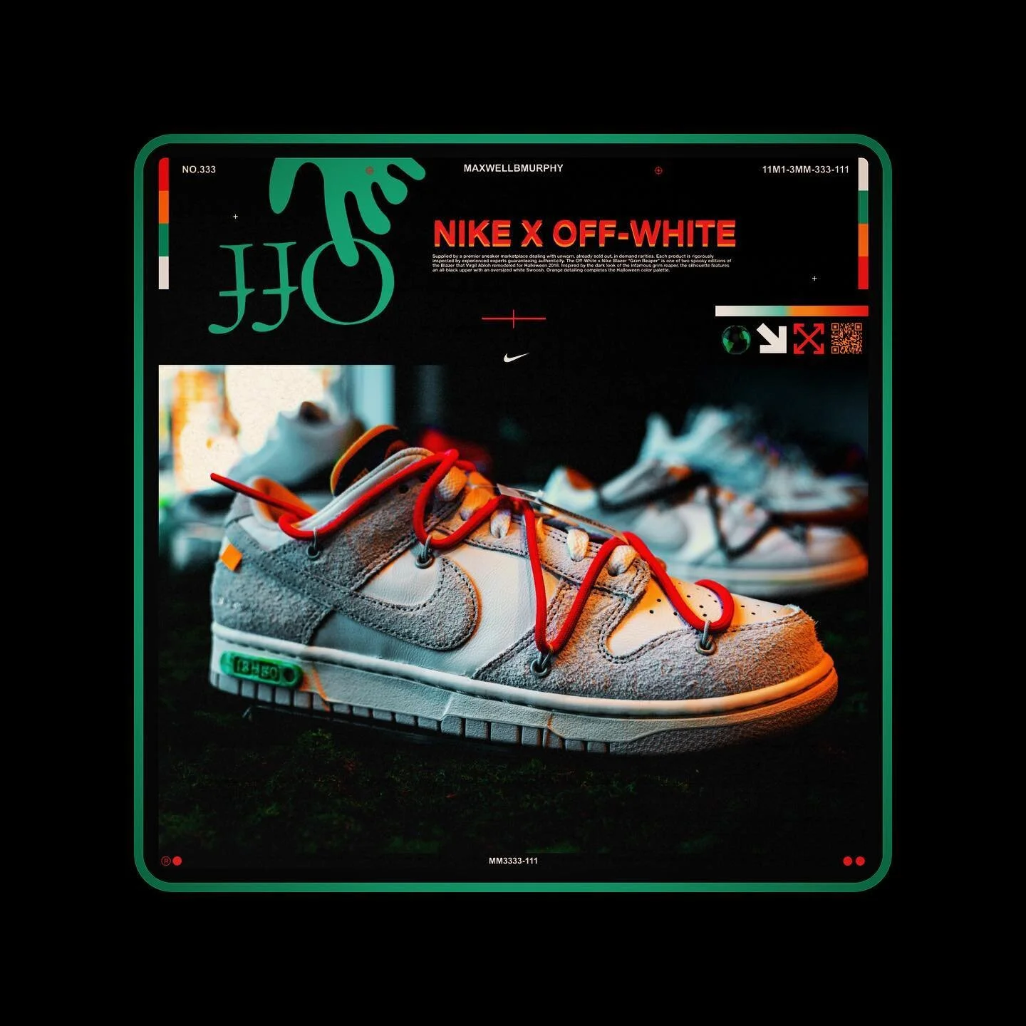 Nike Dunk Low x Off-White.

 👟 

#explorepage #typography #typeinspiration #designforgood #typedesign #artoftheday #posteroftheday #graphicdesign #risograph #designfeed #type #riso #posterforthepeople #nike #nikeshoes #graphicdesigncentral #posterde