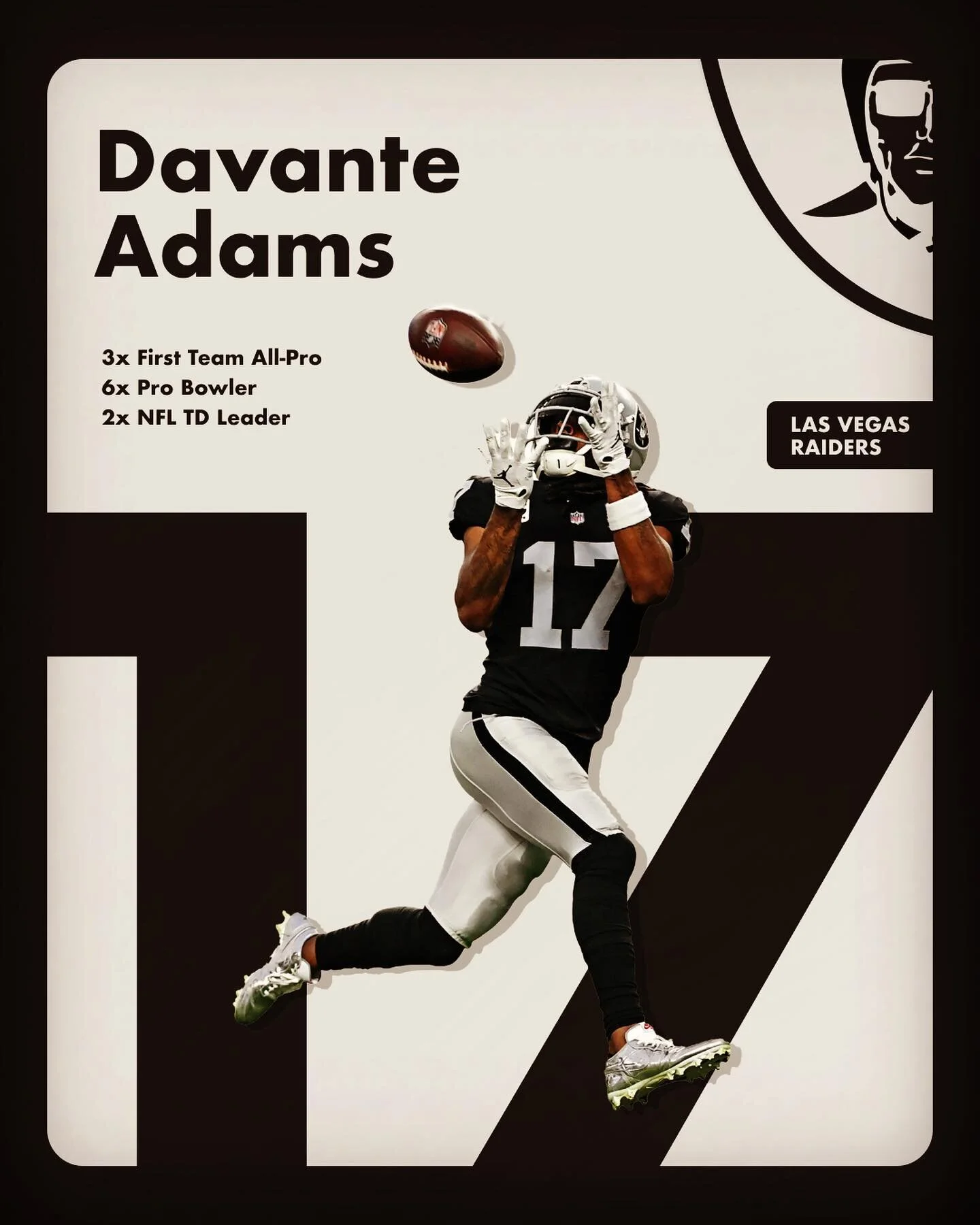 Davante Adams 
Las Vegas Raiders ☠️🏴&zwj;☠️ 

#graphicdesigncentral #risography #explorepage #typography #design #typeinspiration #designforgood #typedesign #artoftheday #posteroftheday #graphicdesign #risograph #designfeed #type #riso #posterforthe