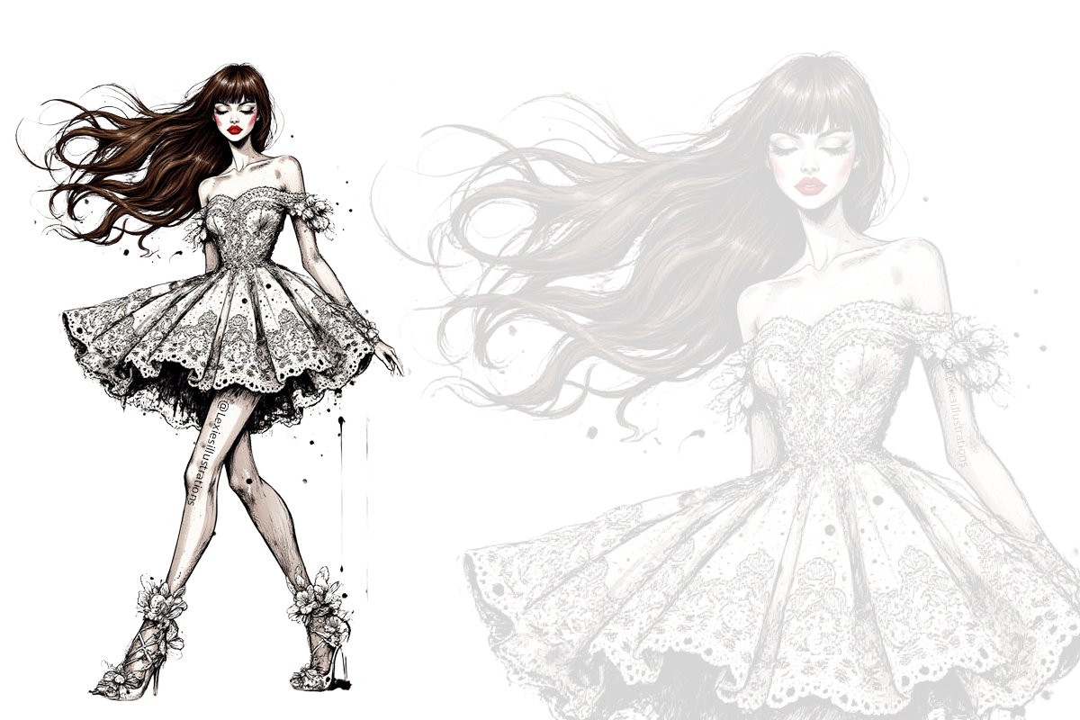 Bridal illustration Lace