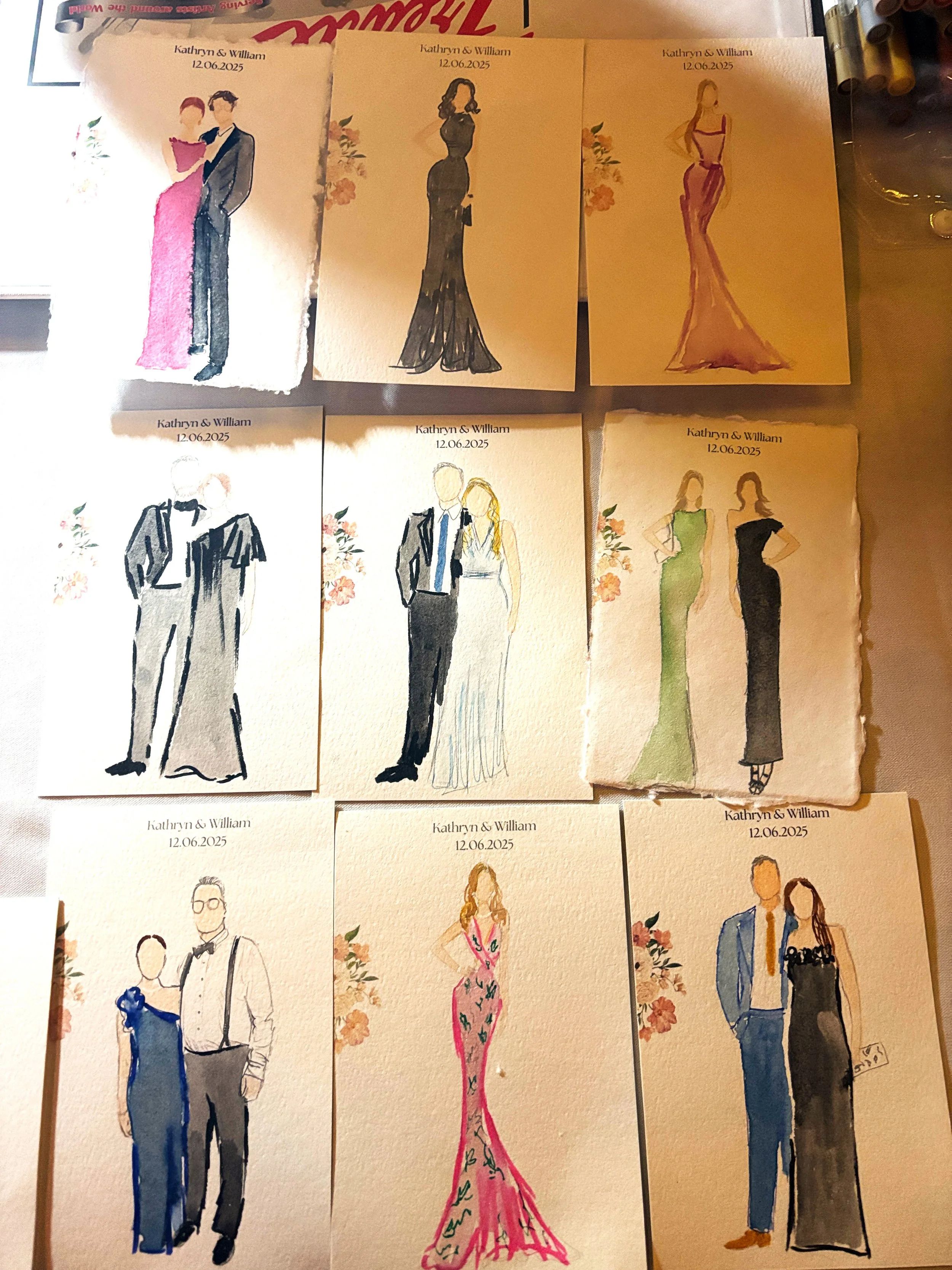 Live Wedding Guest Illustrations Naples