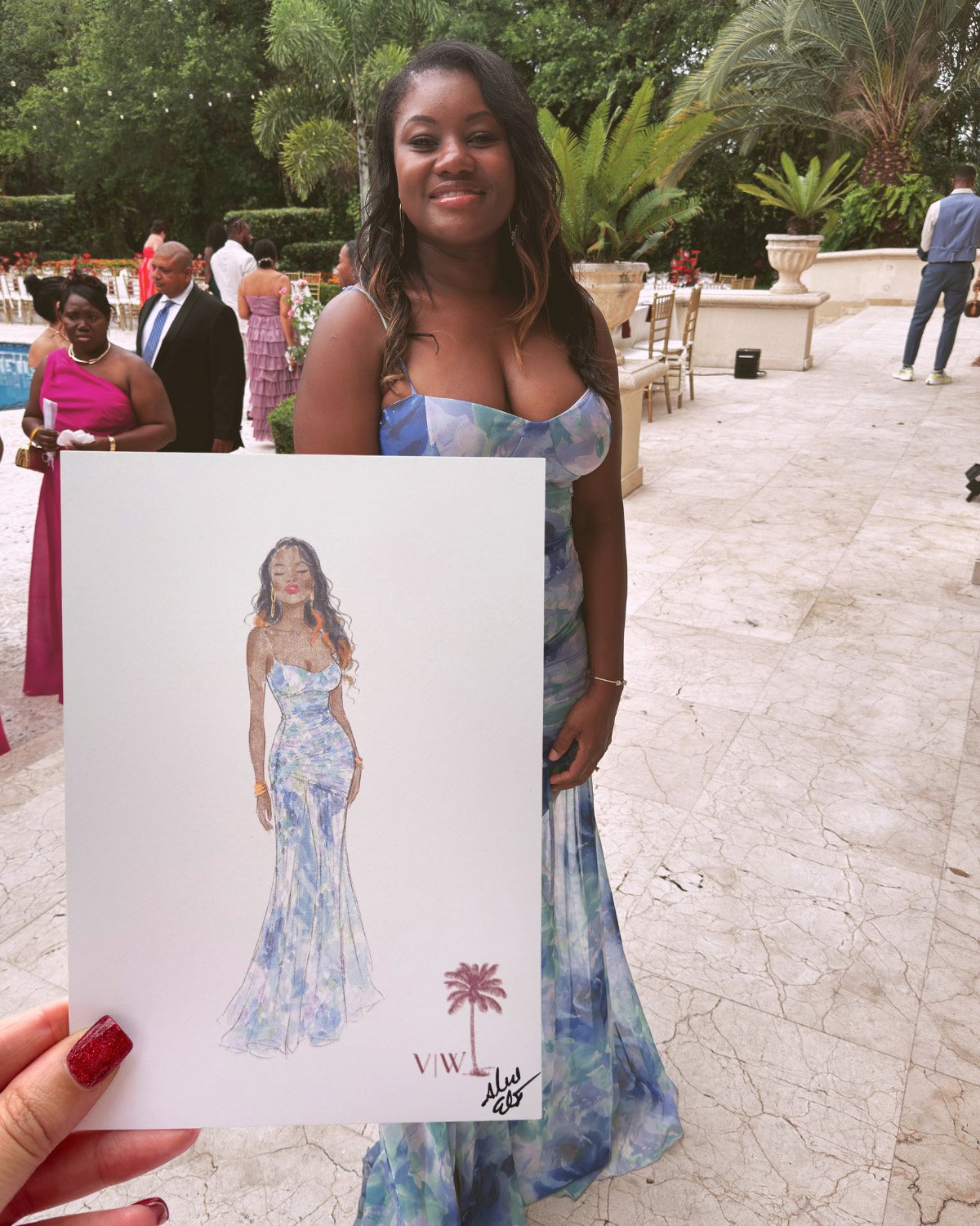 Live Wedding Guest Portraits Miami