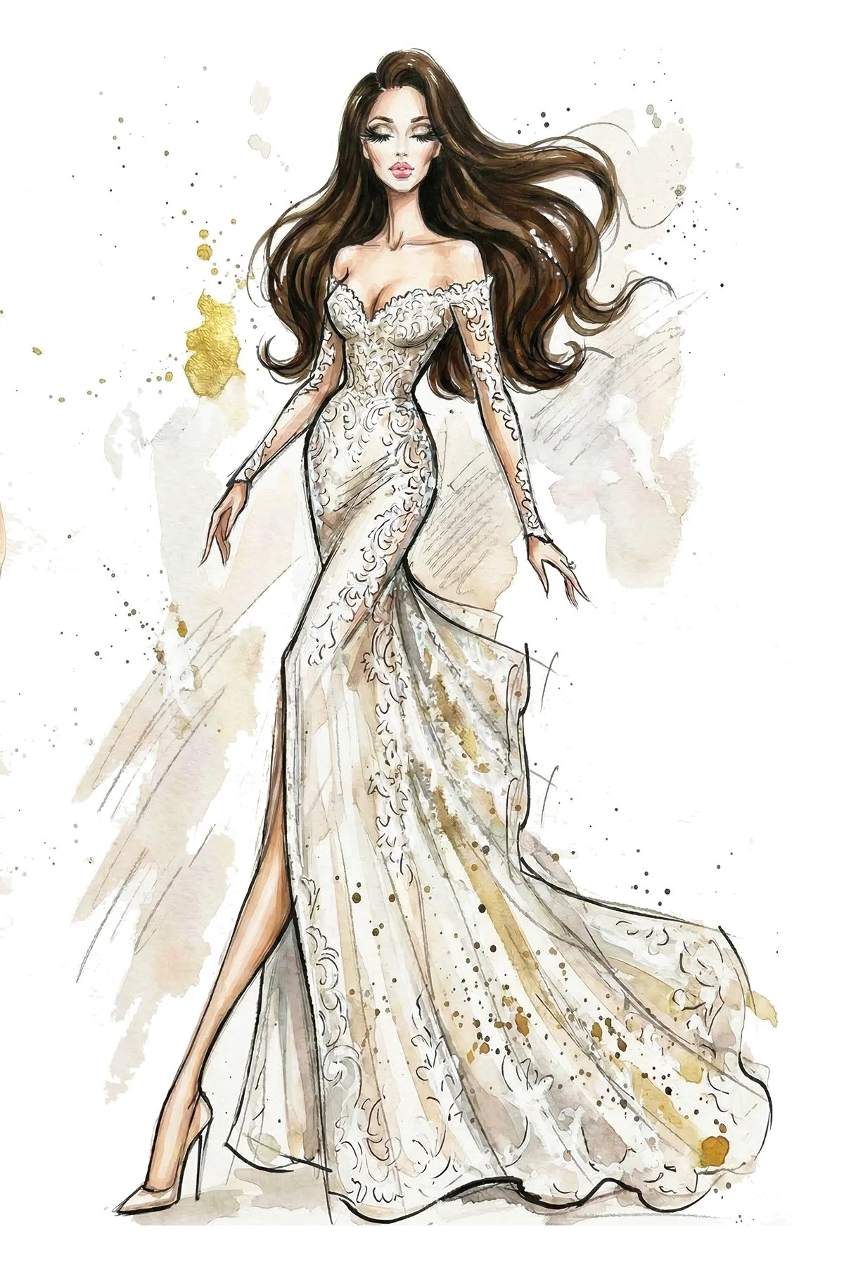 Fashion-inspired Bridal illustration