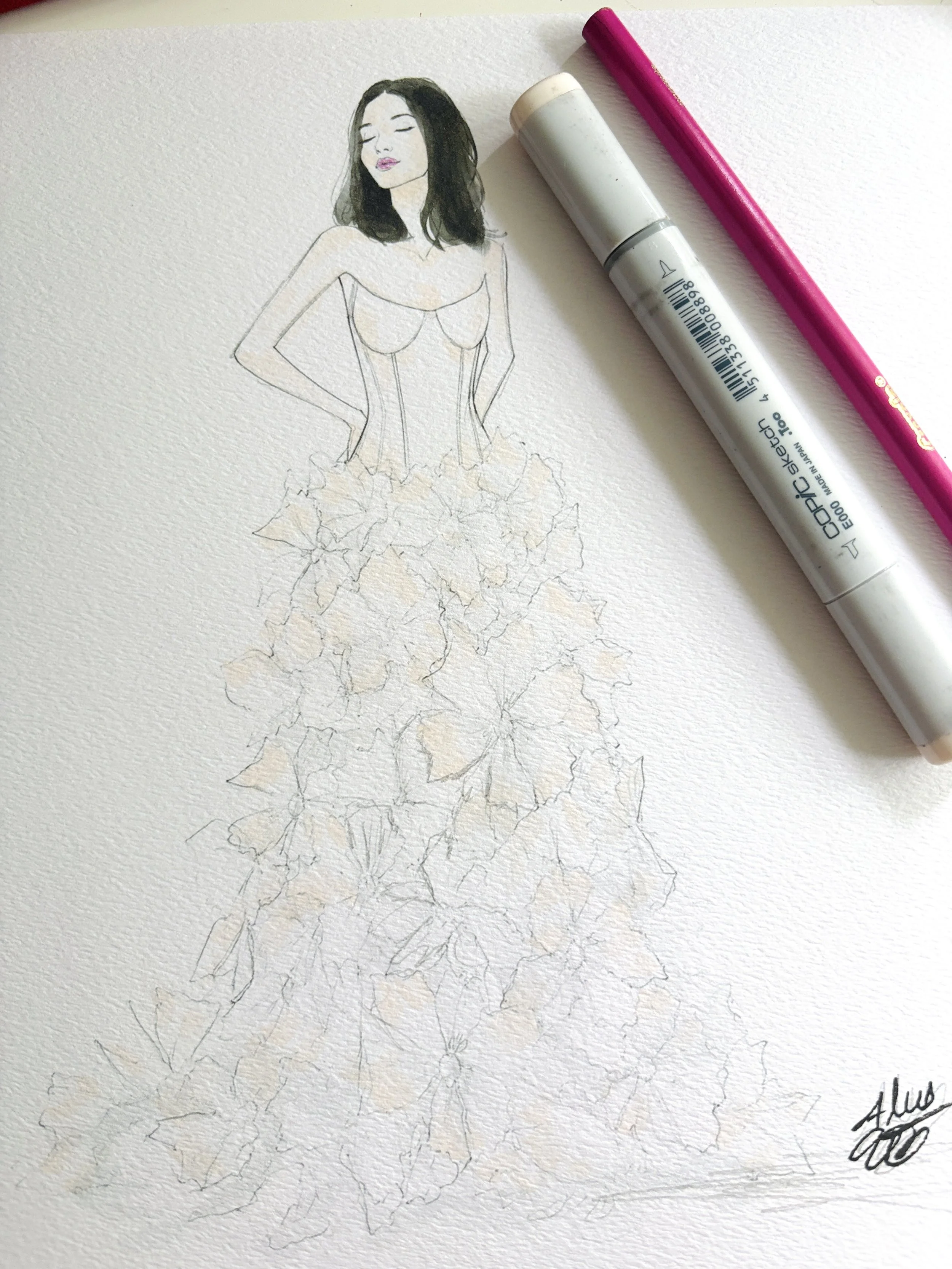 Live Fashion illustrator Miami