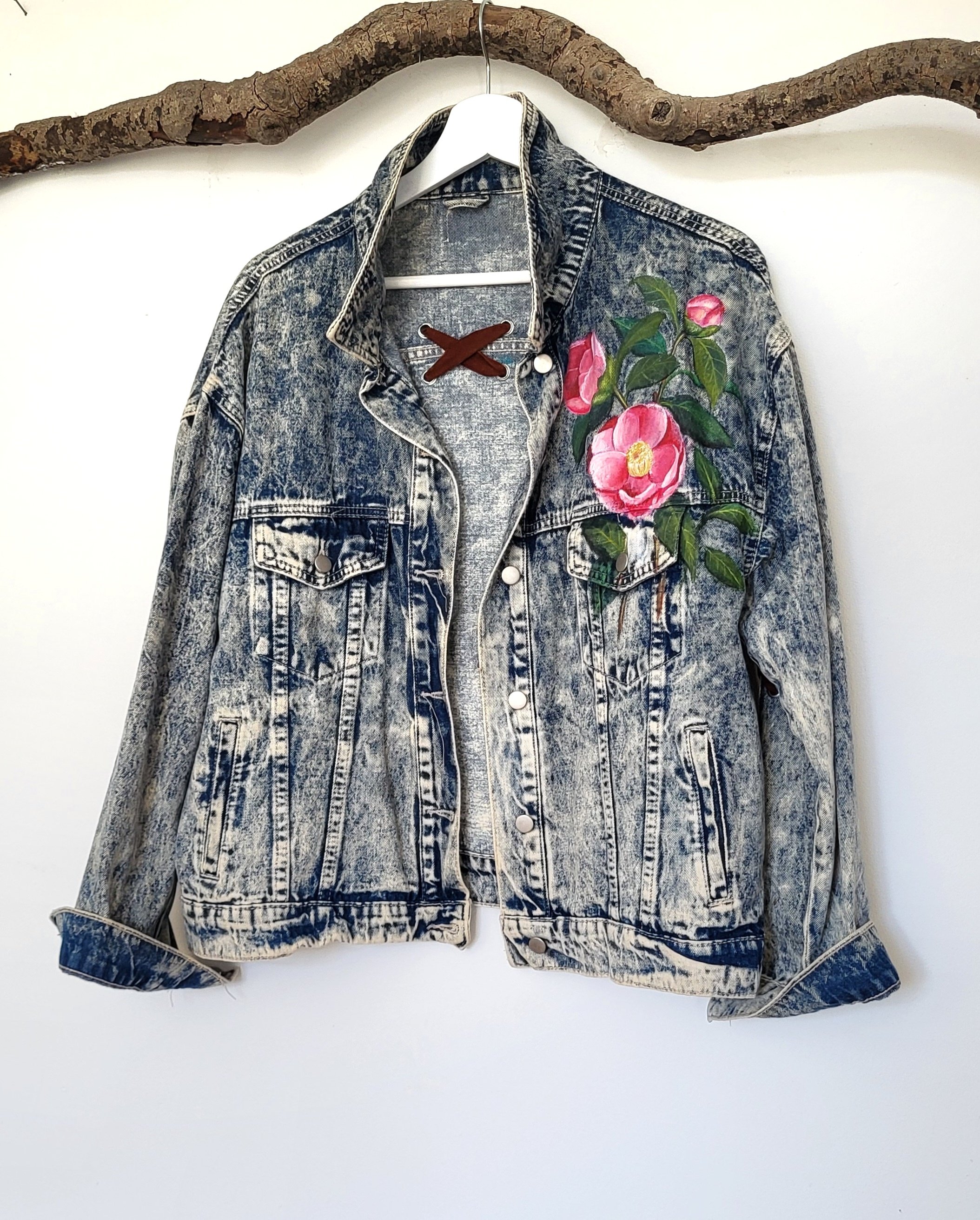 Painted denim jacket