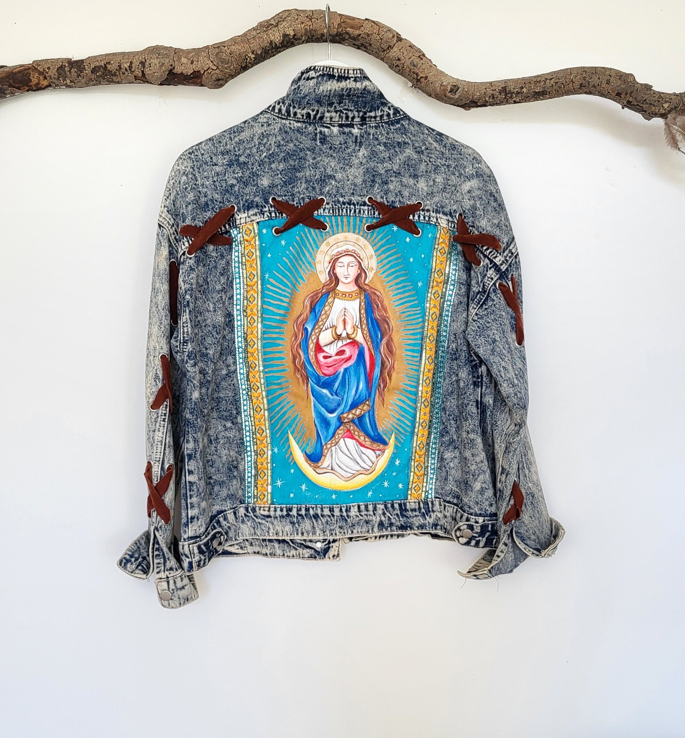 Painted denim jacket