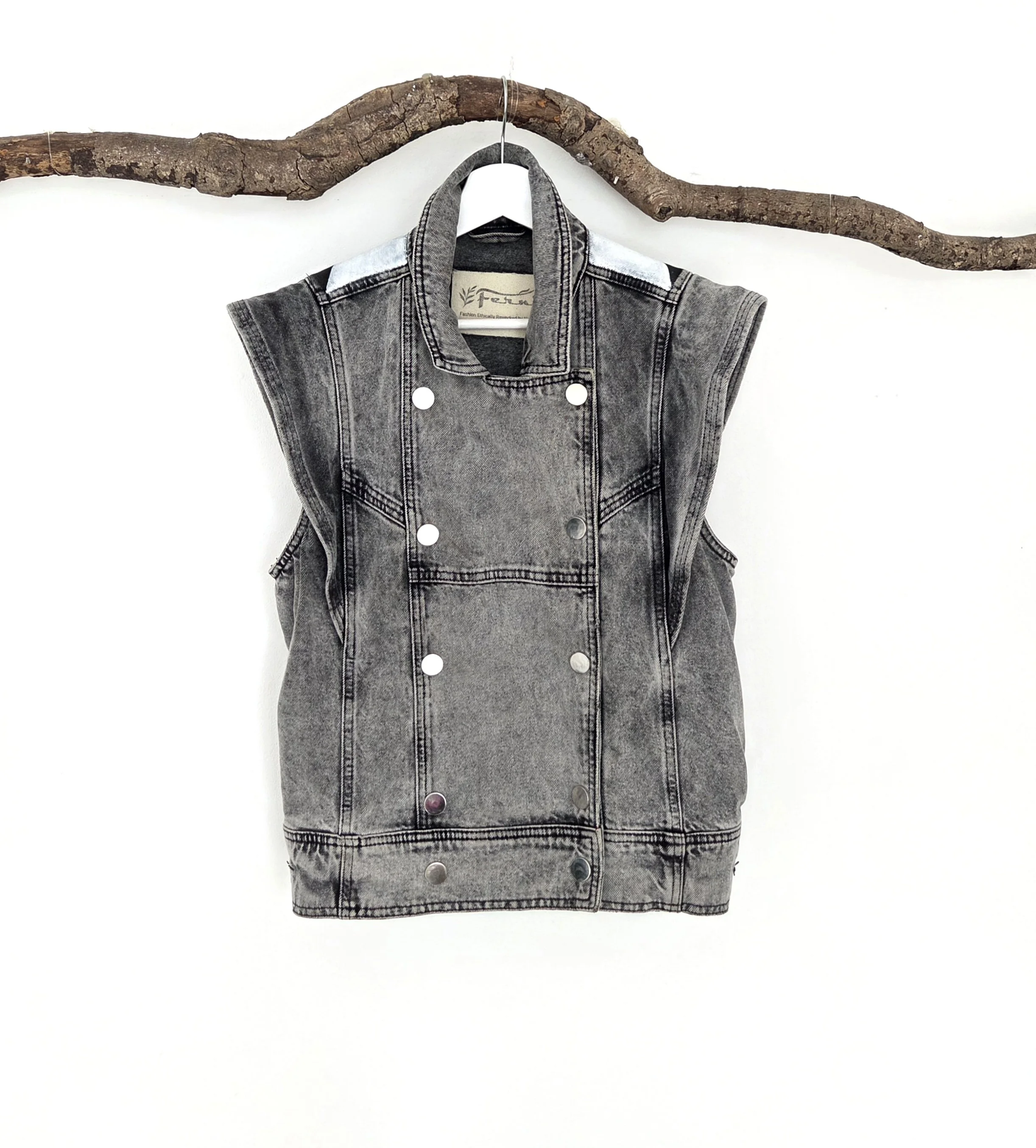 Ladies denim waistcoat