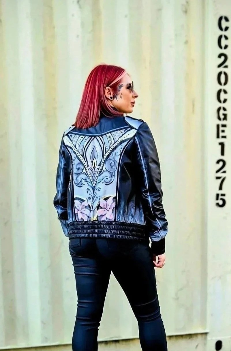 Grunge leather jacket