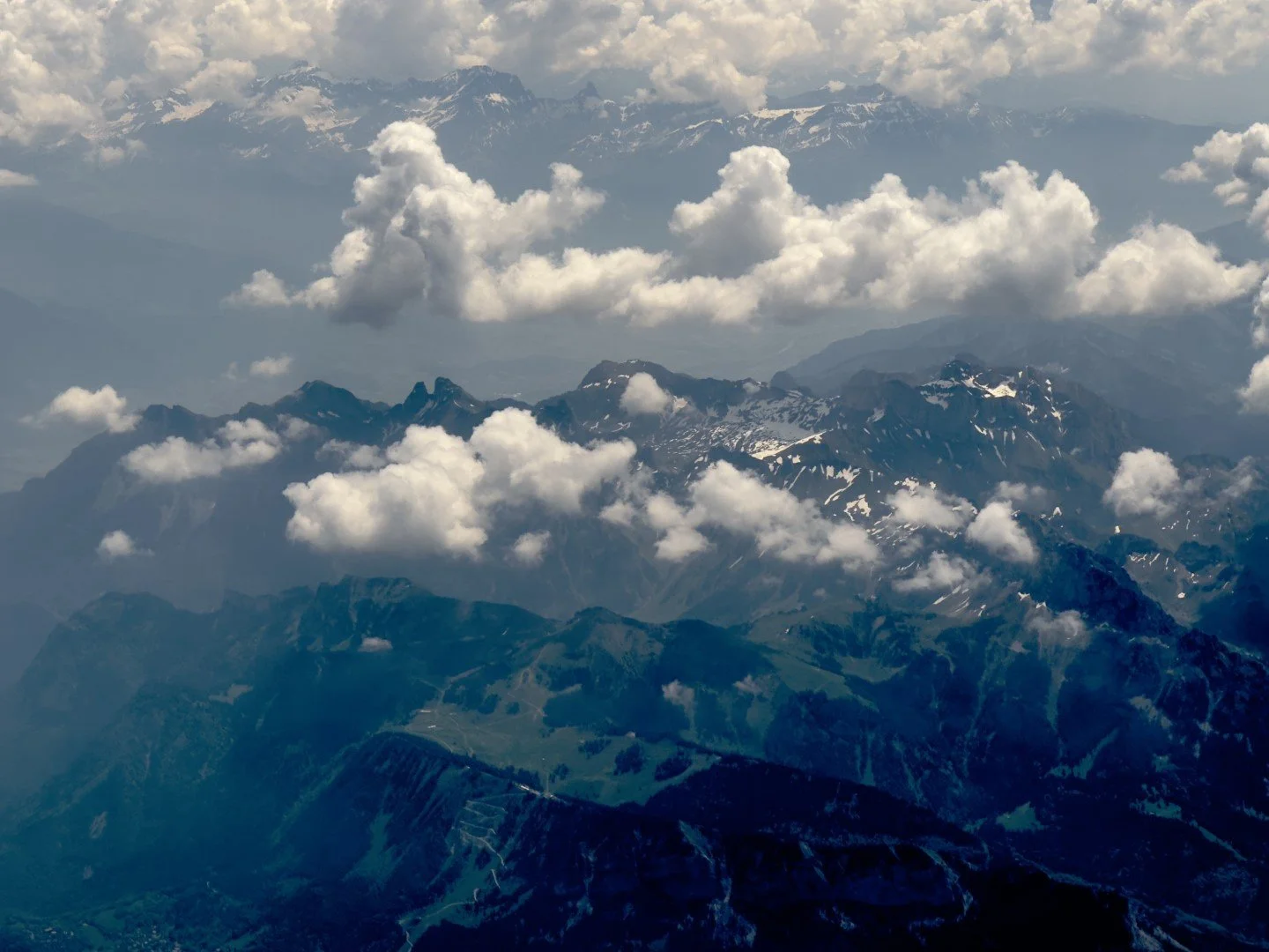 The Swiss Alps, coming into Geneva from Munich.
