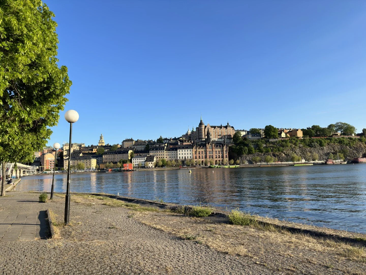At Gamla Stan looking south to Slussen. This is the neighborhood where the "Girl with the Dragon Tattoo" lived in the movie