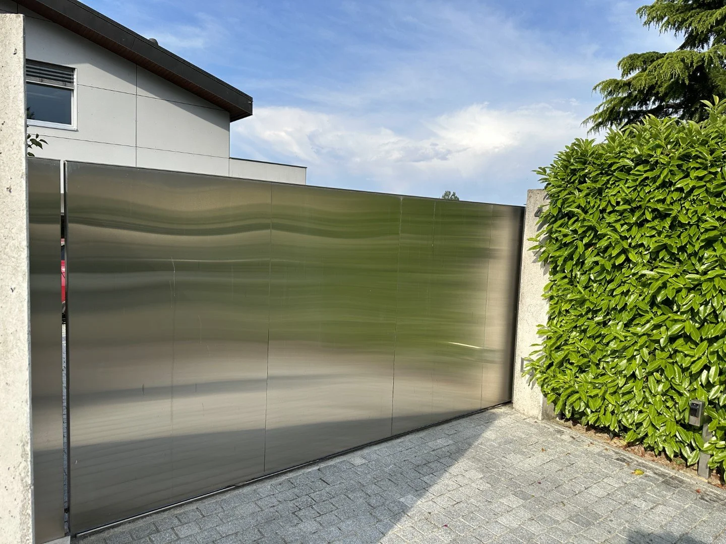 The sinister stainless steel gate!