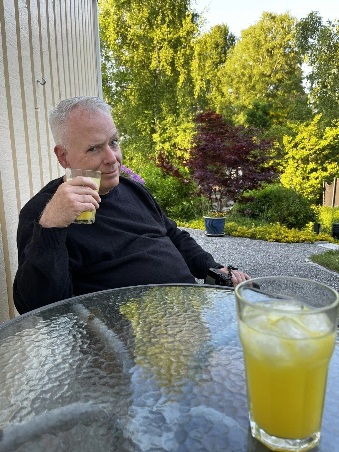 Back at the B&B for adult beverages