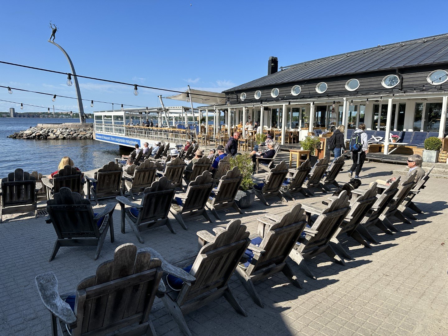 Disembarked the SL water transport at Nacka Strand to meet Judy and Olle.