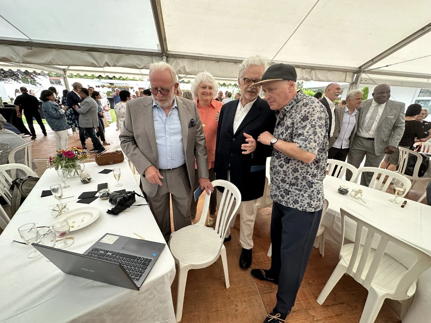 Reminiscing an "old days" slide show.