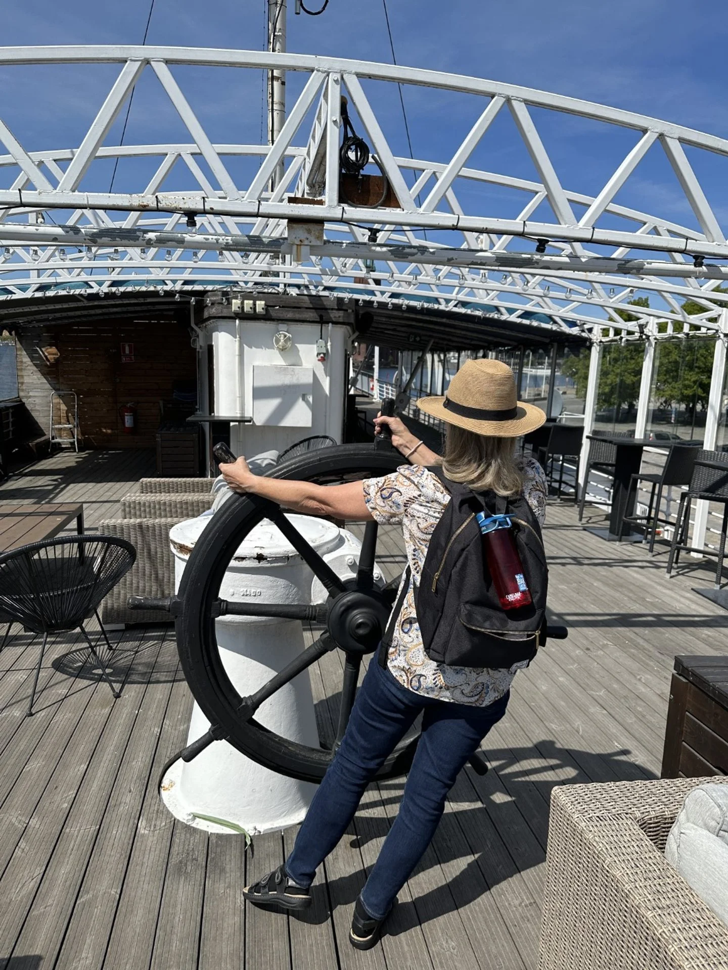Onboard the Malardrottningen yacht