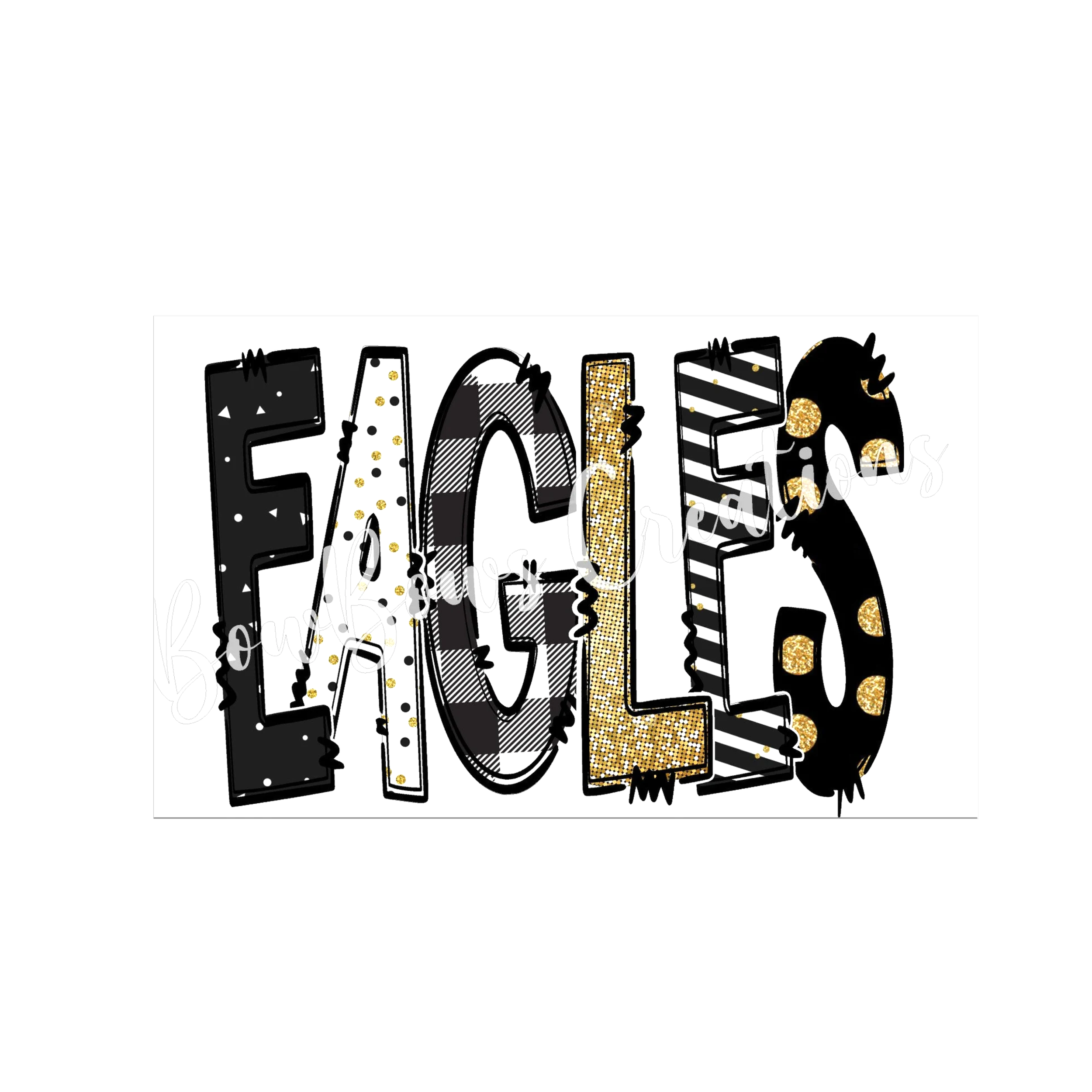 Eagles doodle letters
