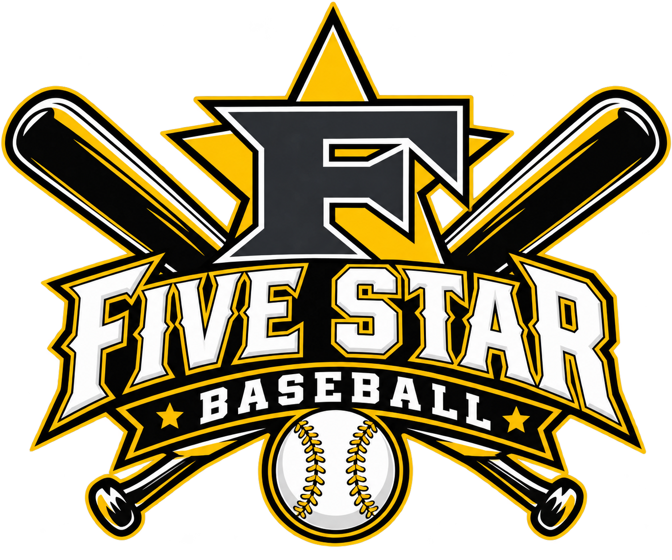 ADULT Five Star bats & ball w/ star logo