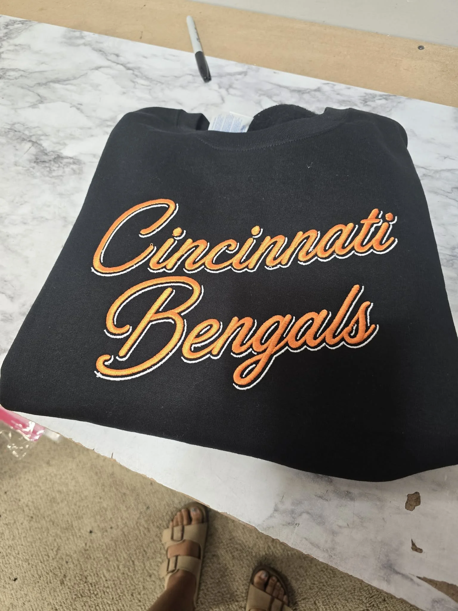 Double stitched Cincinnati Bengals - embroidered